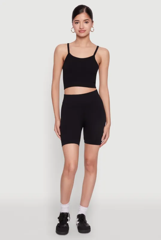 Seamless Wide Waistband Biker Shorts sold by Rainbow