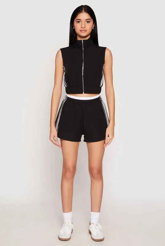 Contrast Waistband Side Stripe Shorts sold by Rainbow