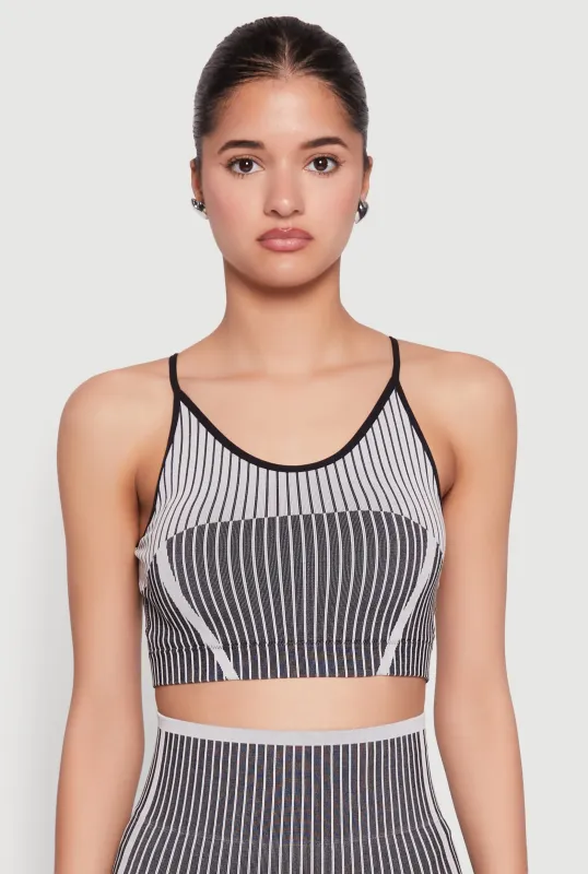 Seamless Color Block Striped Cropped Cami sold by Rainbow