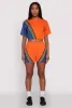 Color Block Stripe Detail Shorts sold by Rainbow