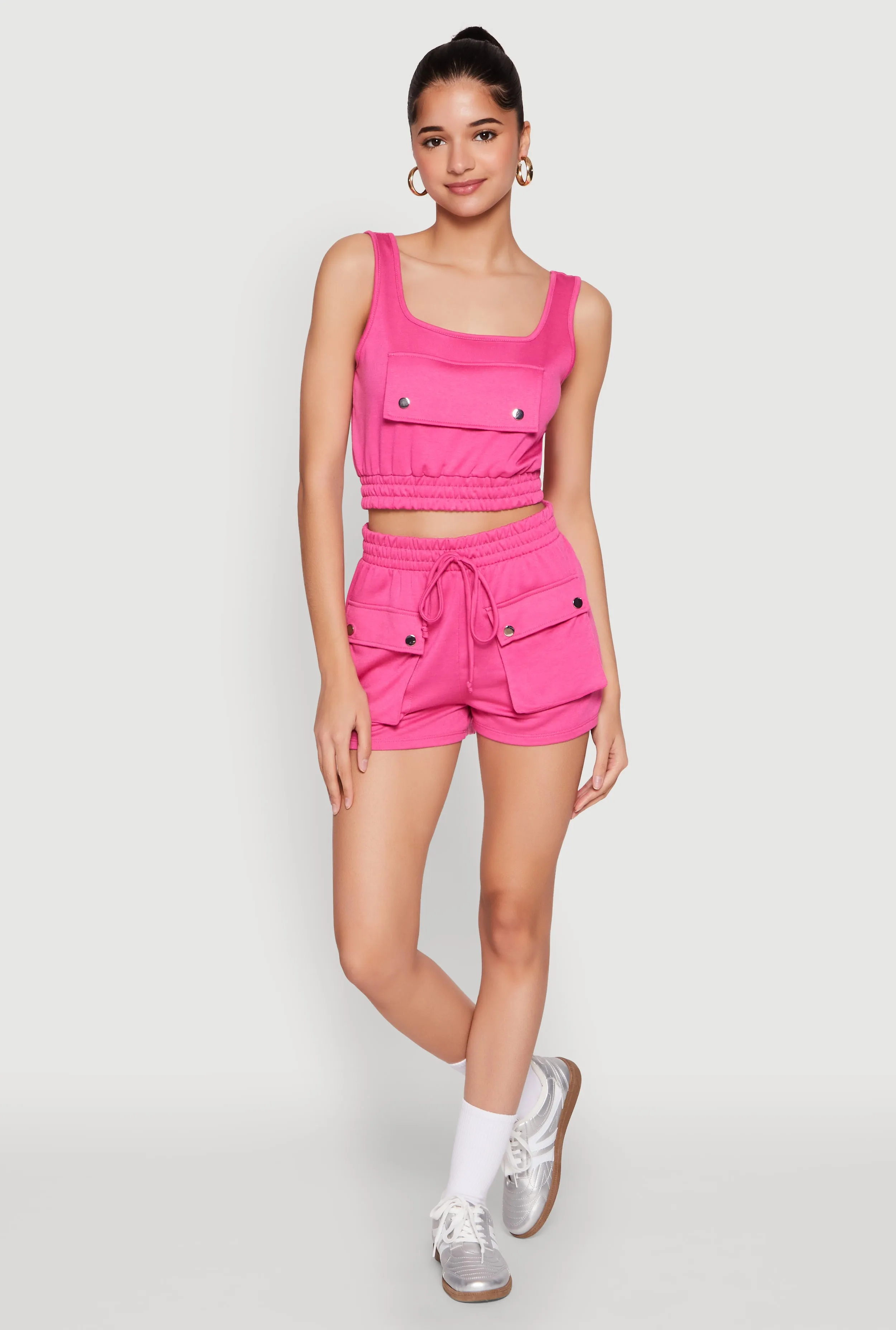 High Waist Cargo Pocket Sweatshorts sold by Rainbow product image thumbnail 3