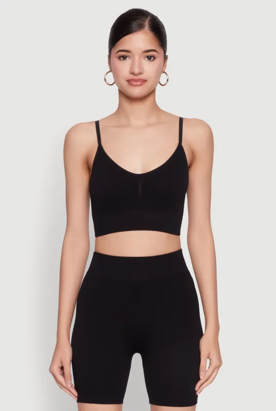 Textured Knit Crop Cami sold by Rainbow