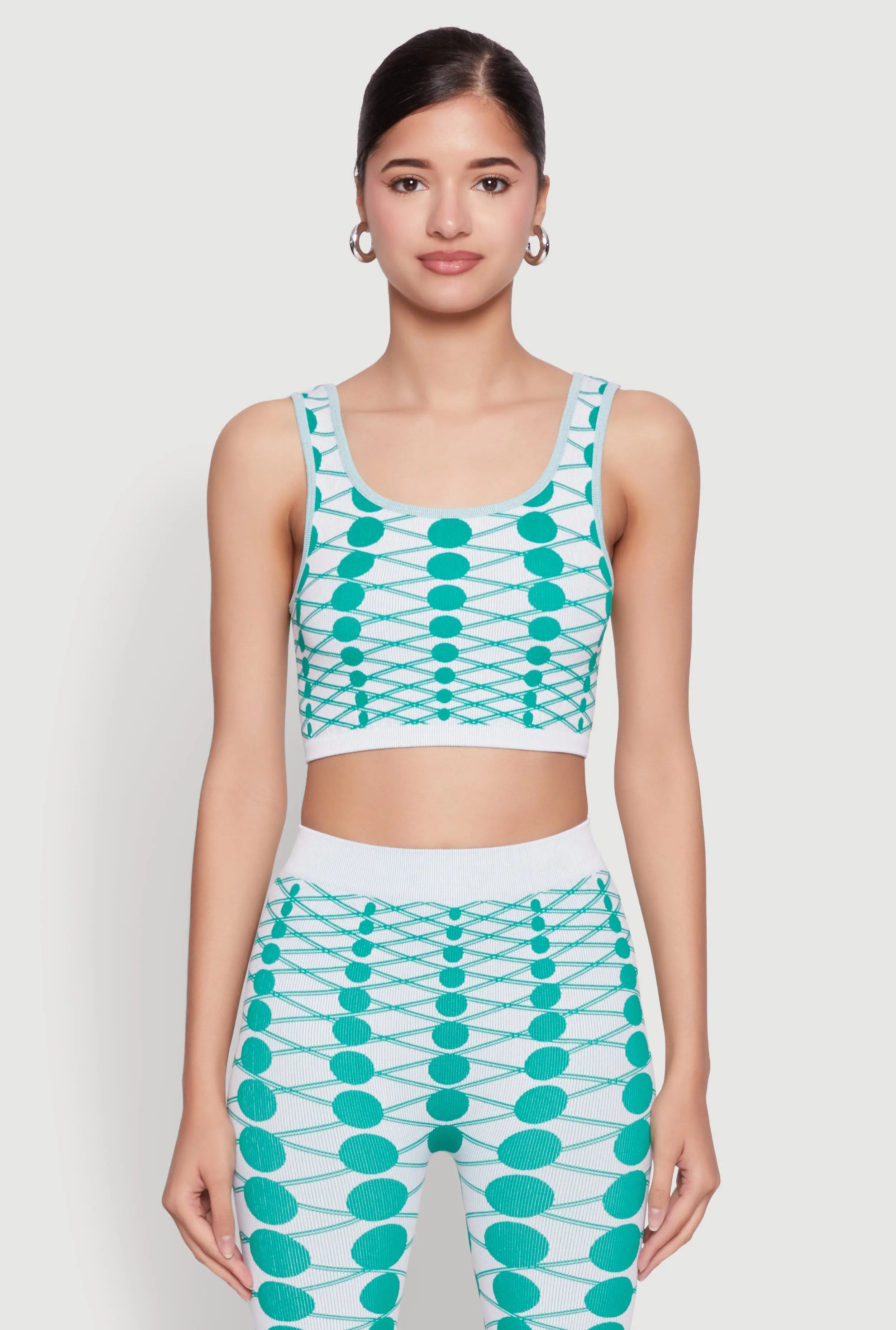 Seamless Geometric Print Crop Top sold by Rainbow product image thumbnail 2