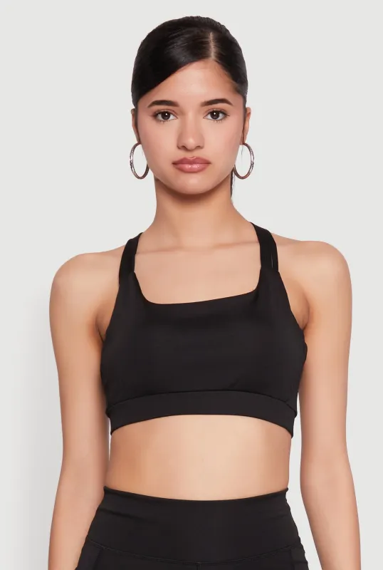 Strappy Racerback Sports Bra sold by Rainbow