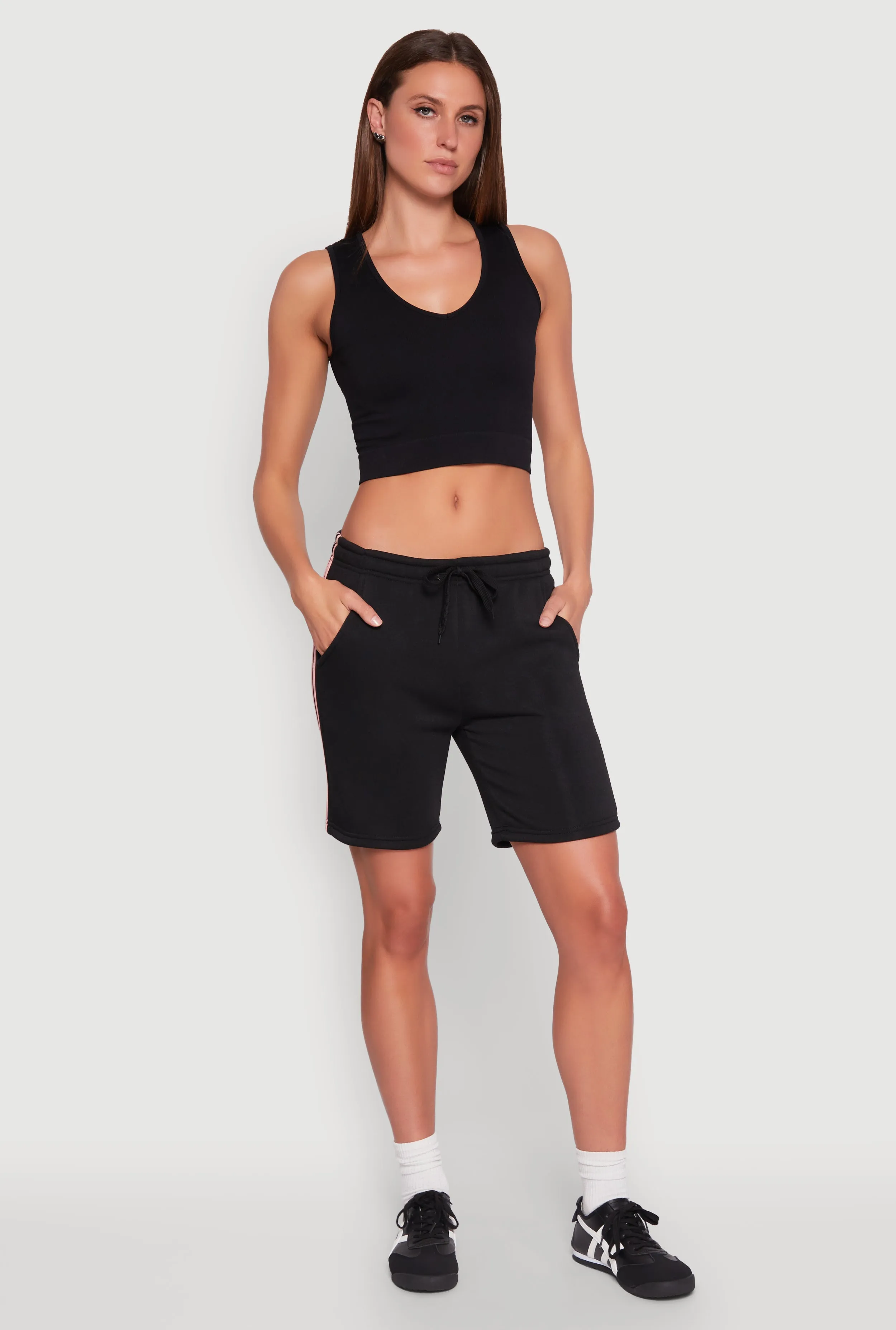 Varsity Stripe Sweatshorts sold by Rainbow