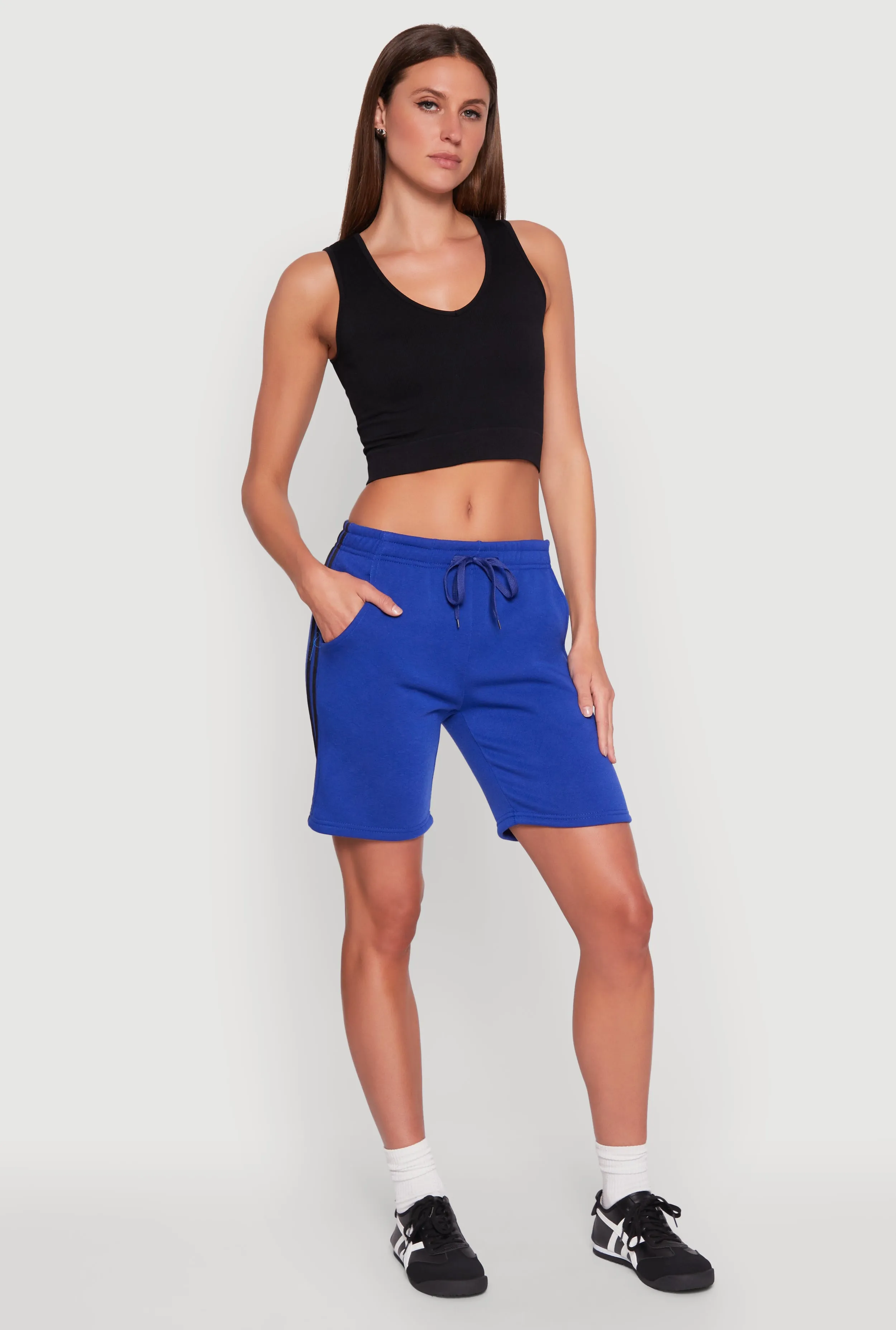 Varsity Stripe Sweatshorts sold by Rainbow product image thumbnail 5