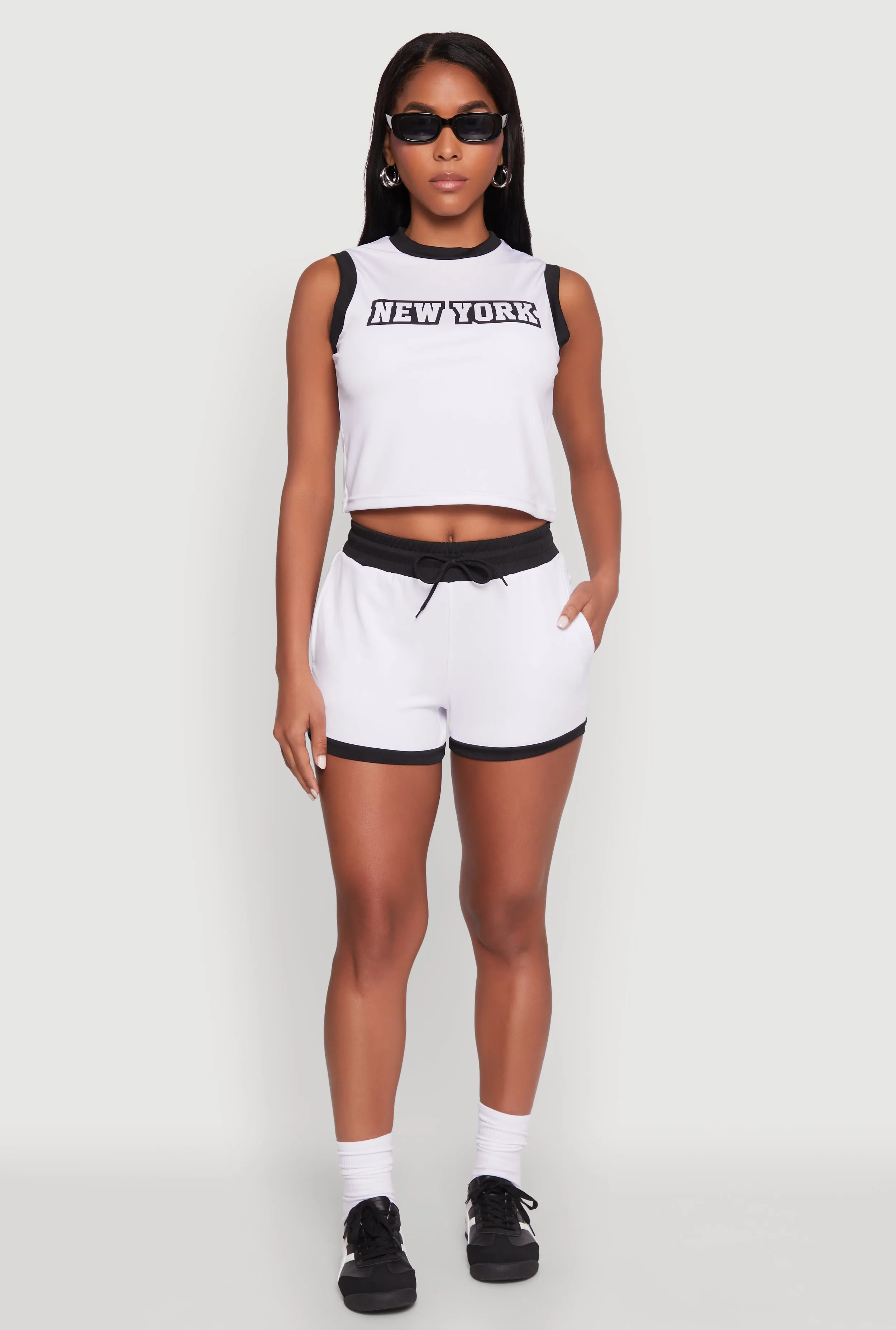 Contrast Trim Drawstring Shorts sold by Rainbow product image thumbnail 2