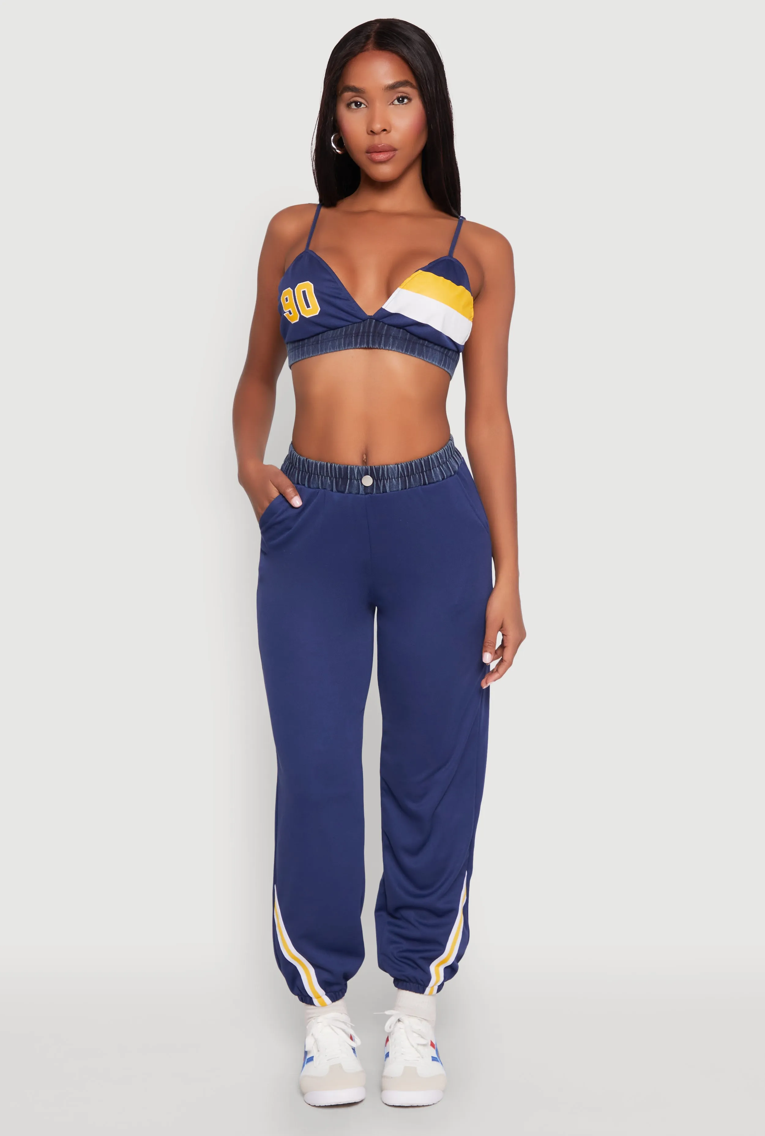 Contrast Trim High Waisted Joggers sold by Rainbow product image thumbnail 2