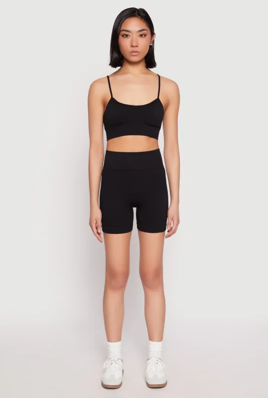 Seamless High Waist Biker Shorts sold by Rainbow