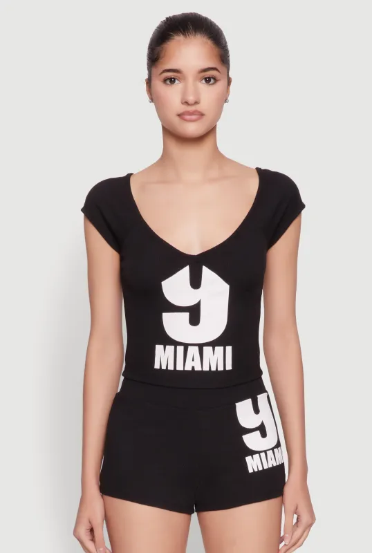 9 Miami Graphic Top sold by Rainbow