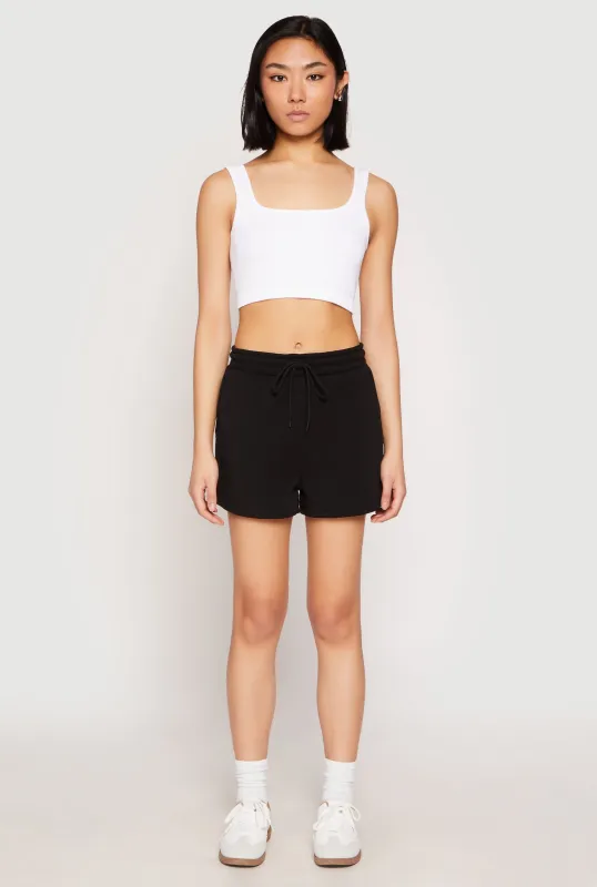 High Waist Drawstring Sweatshorts sold by Rainbow