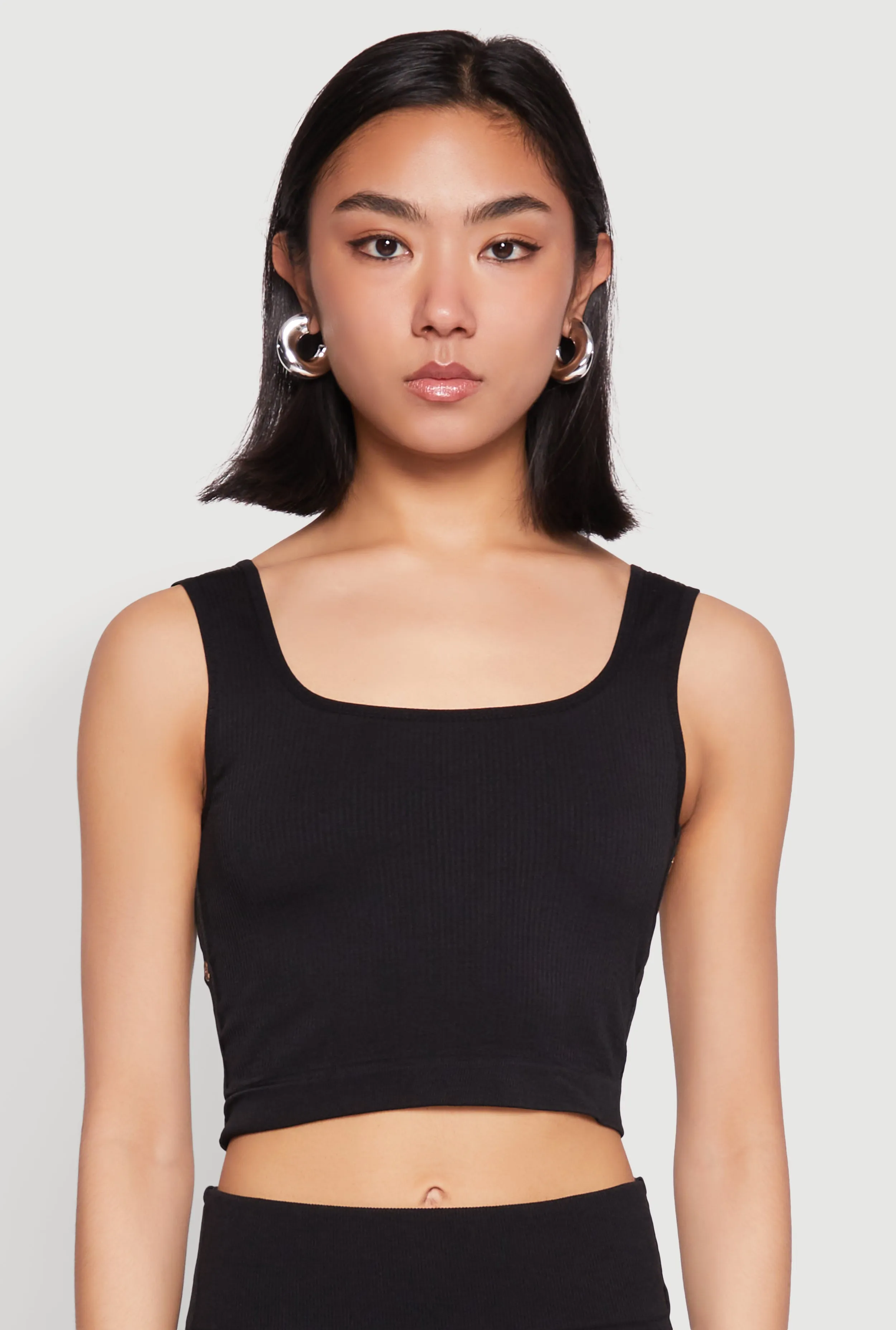 Grommet Side Cropped Tank Top sold by Rainbow