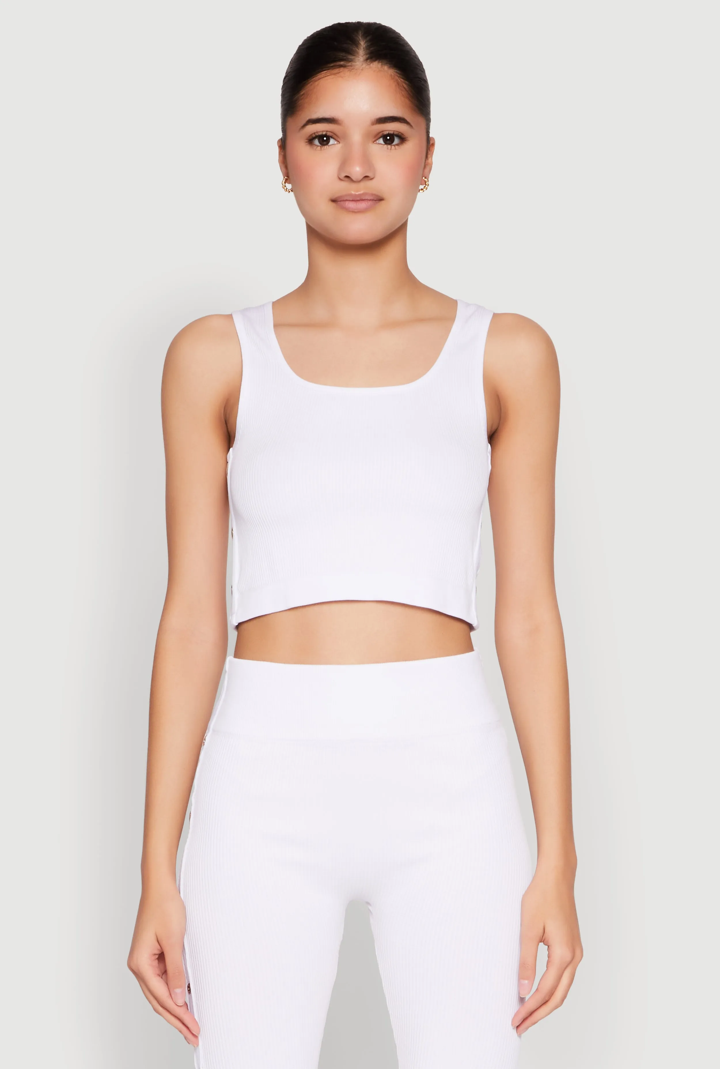 Grommet Side Cropped Tank Top sold by Rainbow product image thumbnail 2