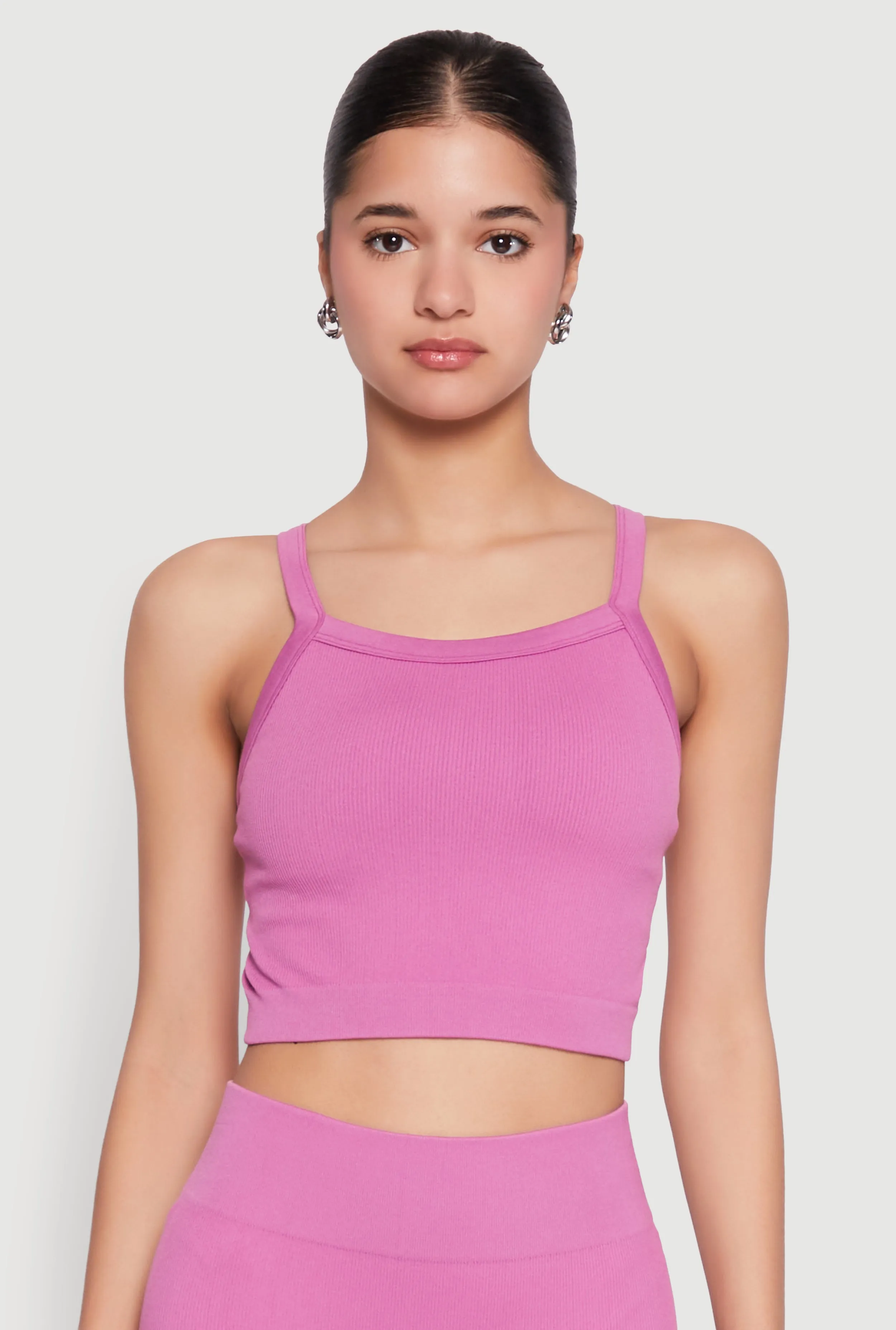 Criss Cross Caged Back Cropped Cami sold by Rainbow product image thumbnail 4