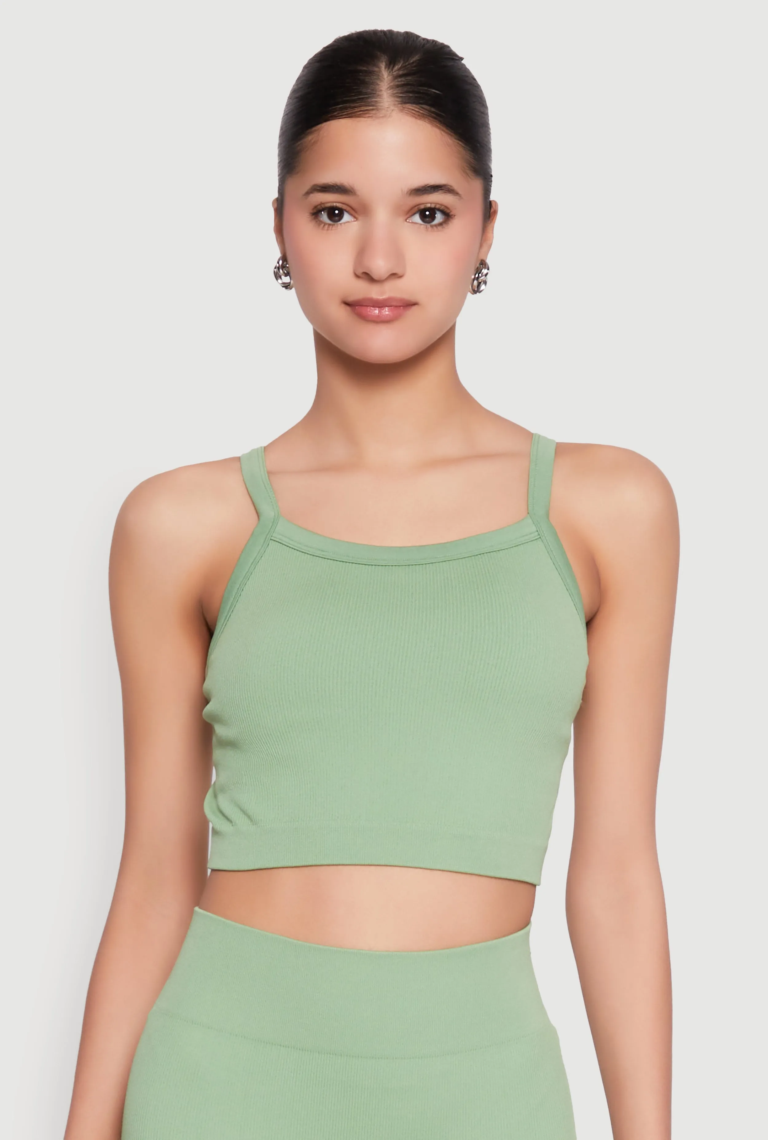 Criss Cross Caged Back Cropped Cami sold by Rainbow product image thumbnail 3