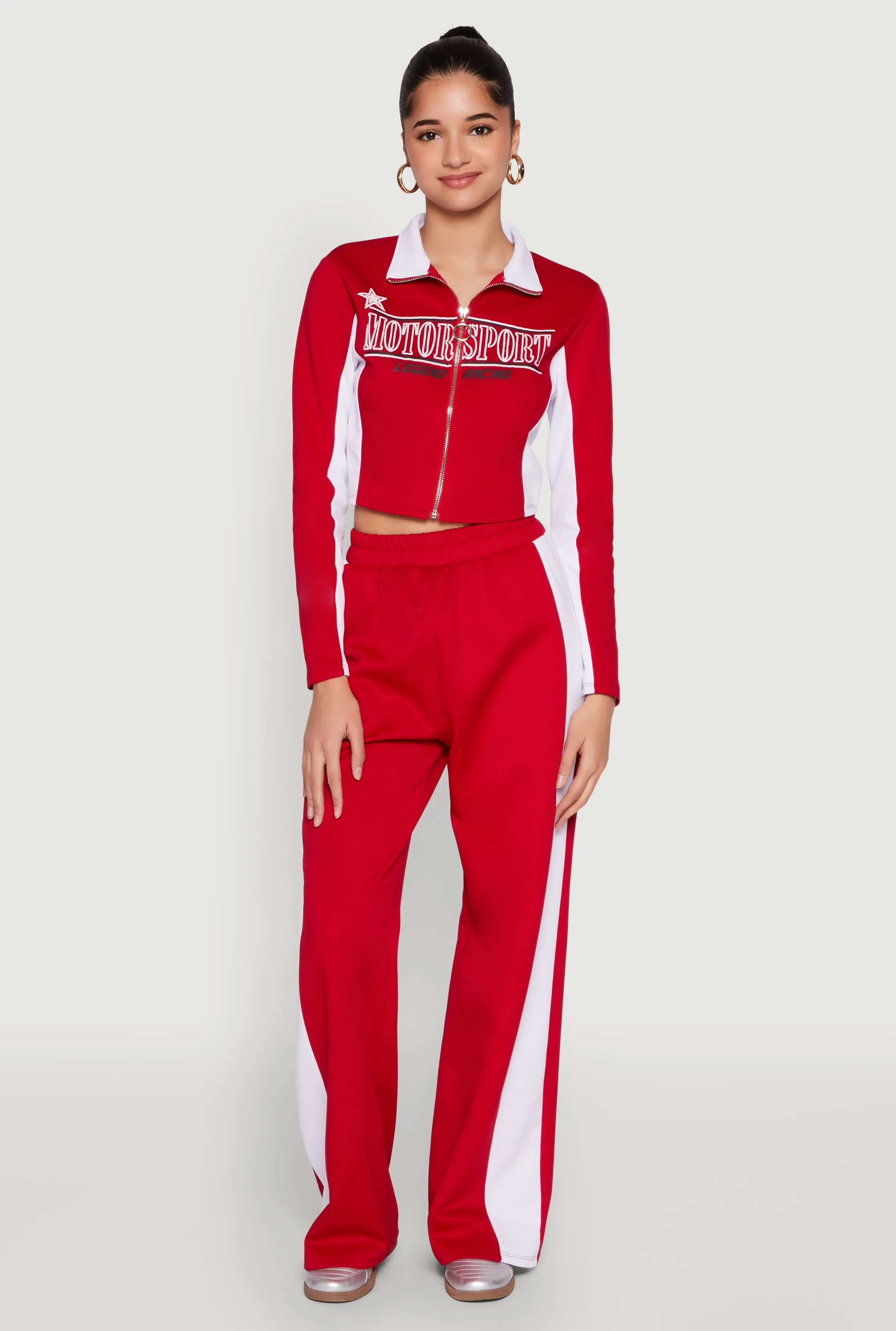 Color Block Detail Wide Leg Pants sold by Rainbow product image thumbnail 2