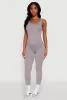 Trendy Sleeveless Crew Neck Skinny Leg Jumpsuit sold by Rainbow