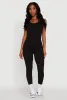 Trendy Sleeveless Crew Neck Skinny Leg Jumpsuit sold by Rainbow