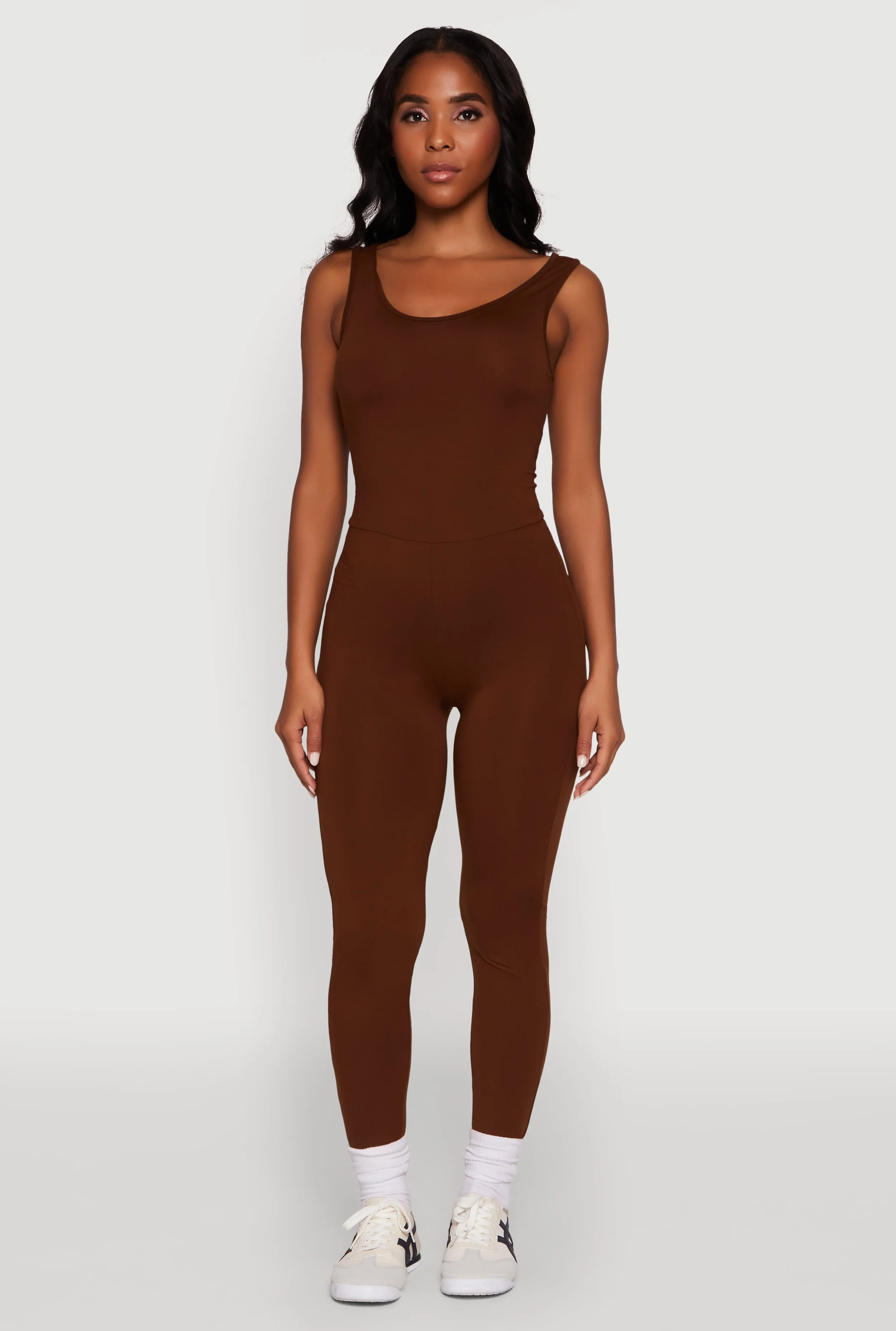 Trendy Sleeveless Crew Neck Skinny Leg Jumpsuit sold by Rainbow product image thumbnail 3