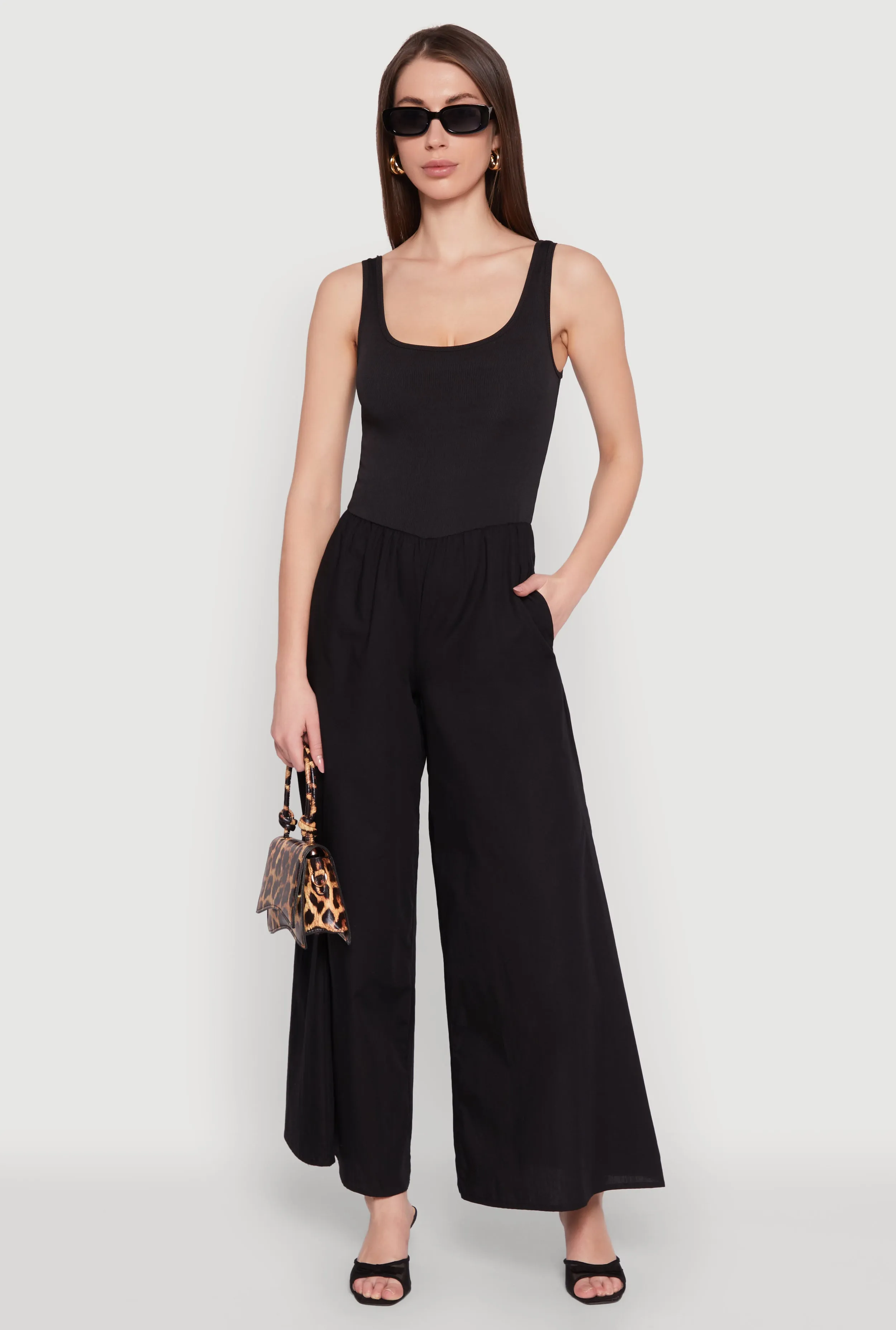 Sleeveless Scoop Neck Jumpsuit sold by Rainbow