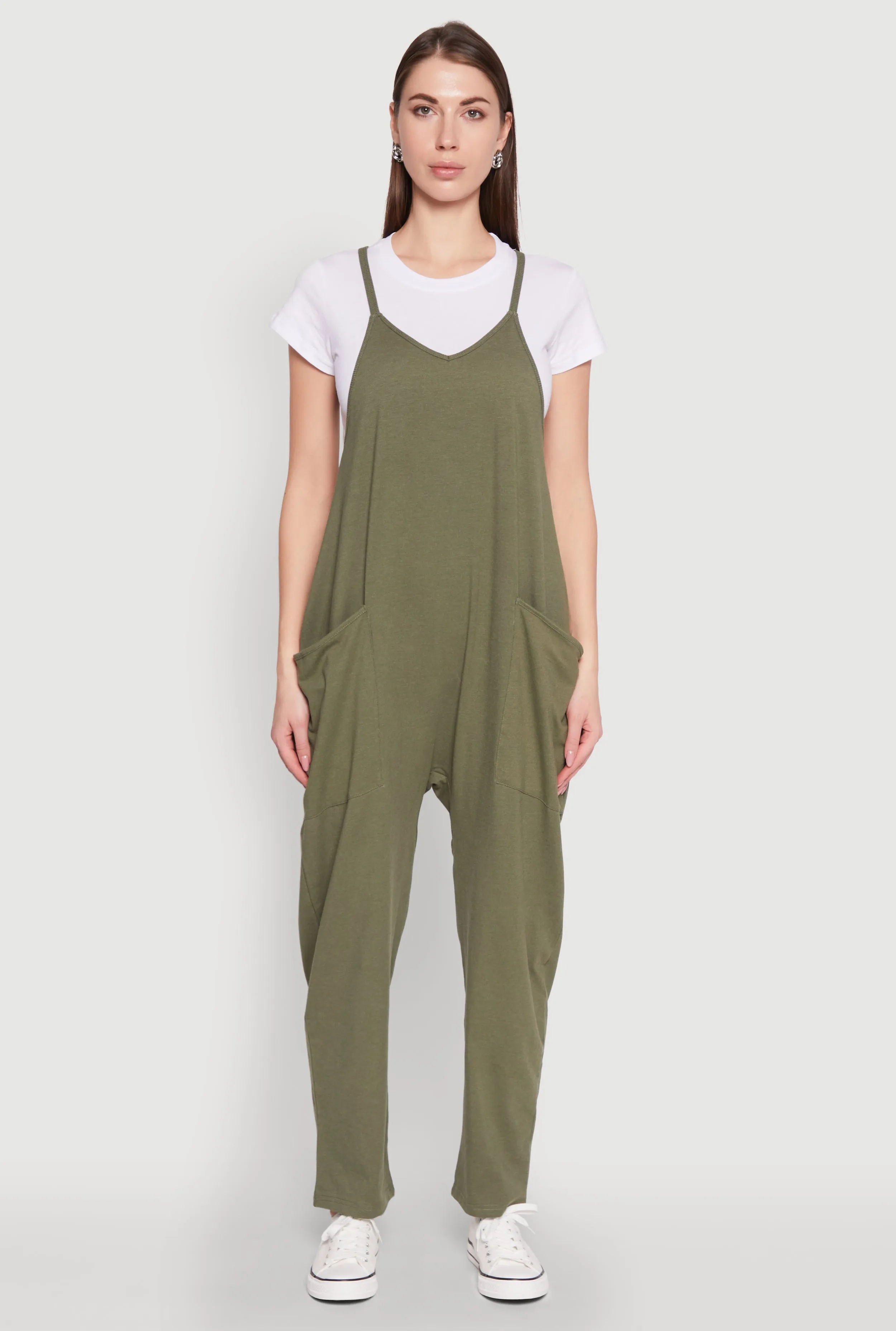 Cargo Pocket V Neck Jumpsuit sold by Rainbow product image thumbnail 4