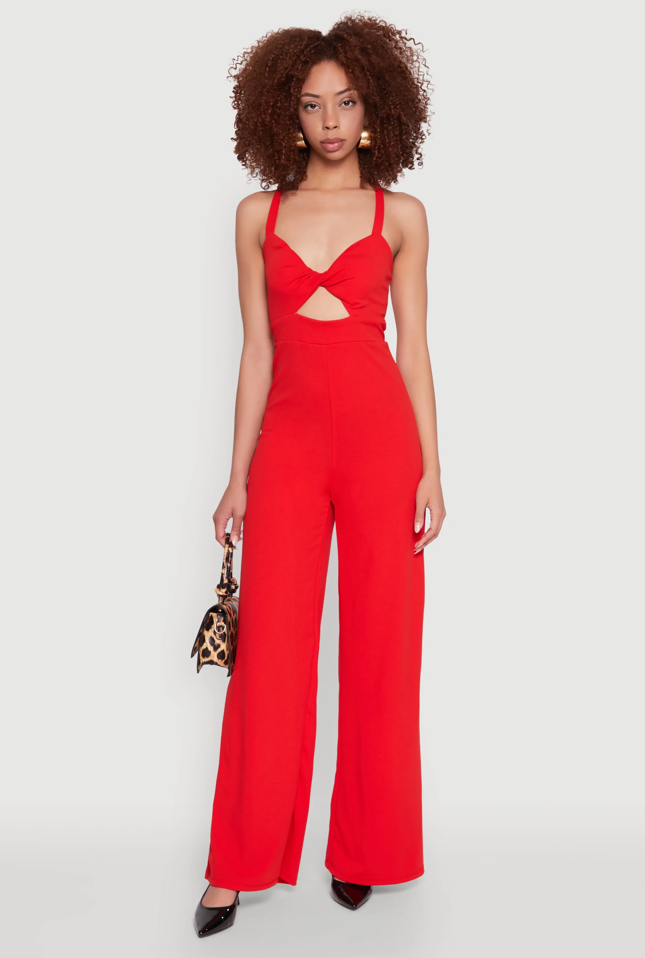 Crepe Knit Twist Front Jumpsuit sold by Rainbow product image thumbnail 3
