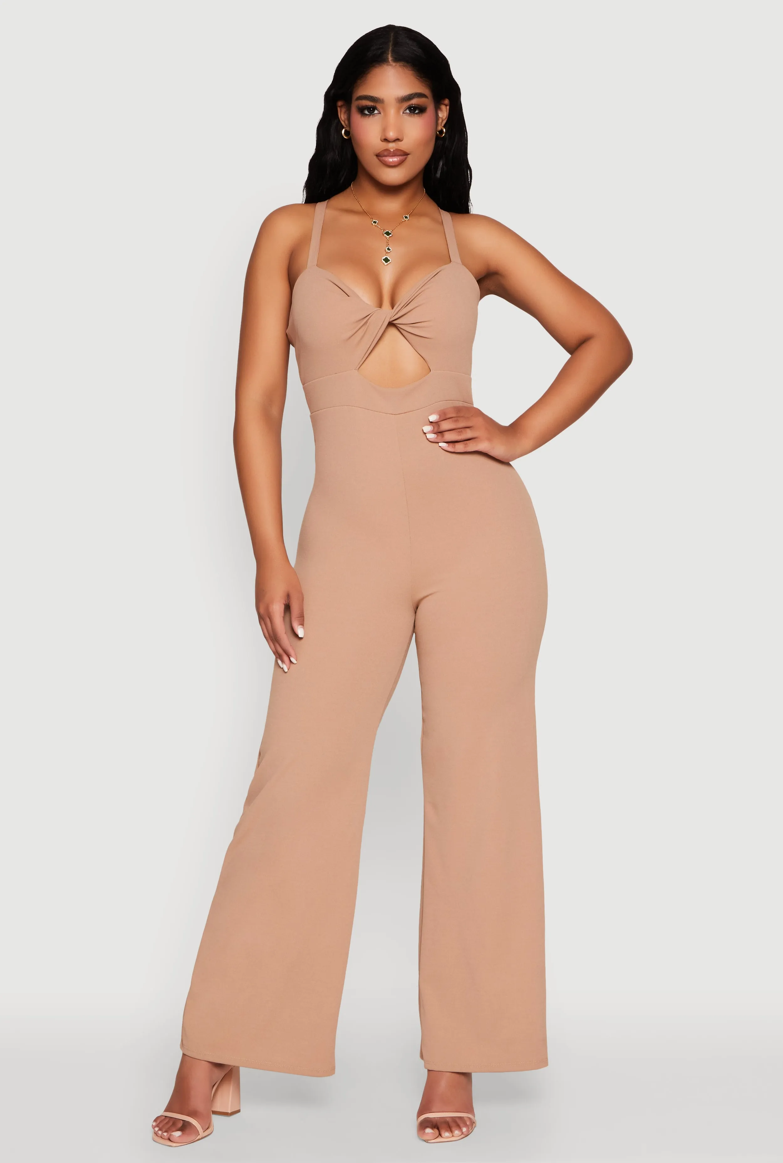 Crepe Knit Twist Front Jumpsuit sold by Rainbow product image thumbnail 2