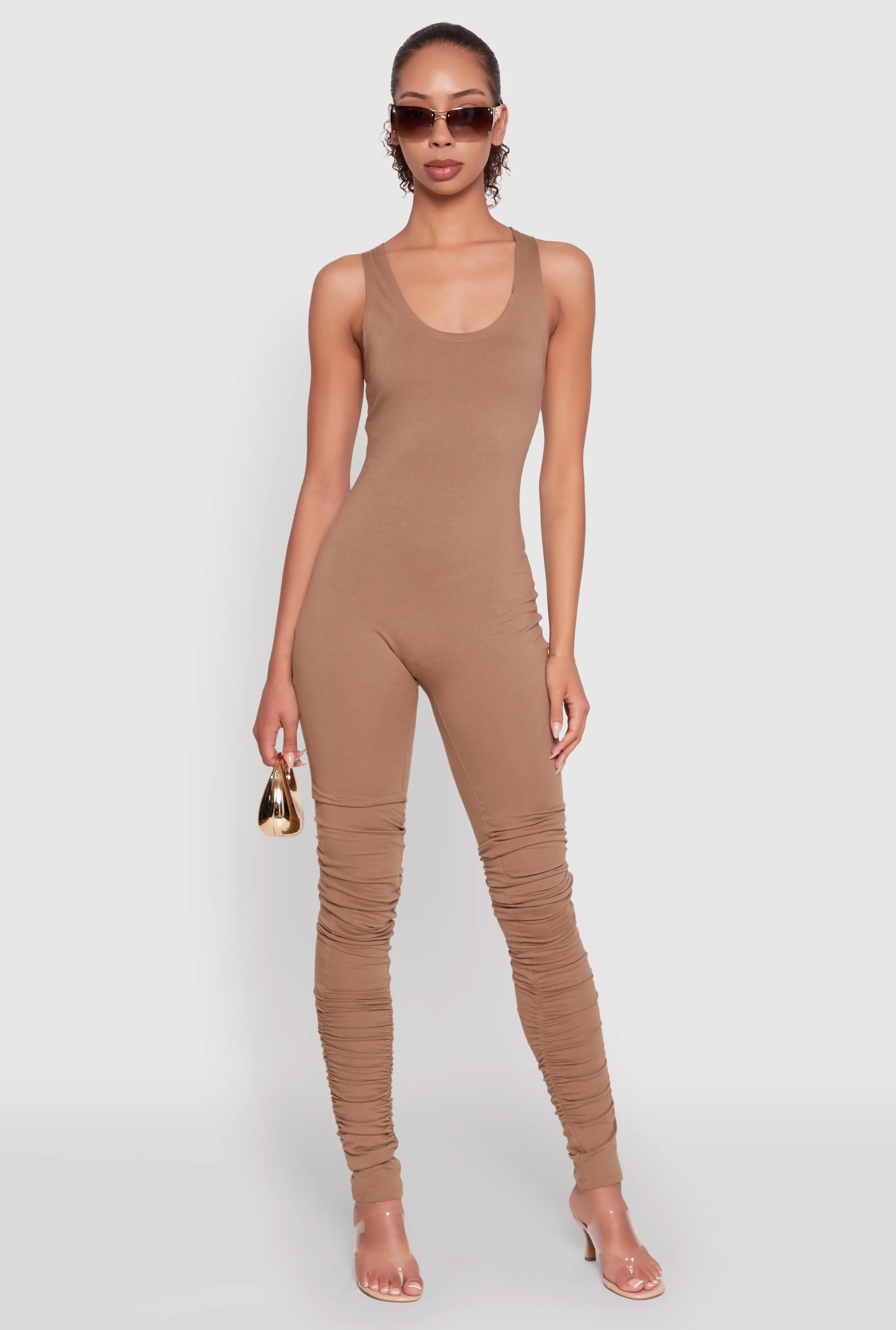 Stylish Scoop Neck Stacked Detail Catsuit sold by Rainbow product image thumbnail 3
