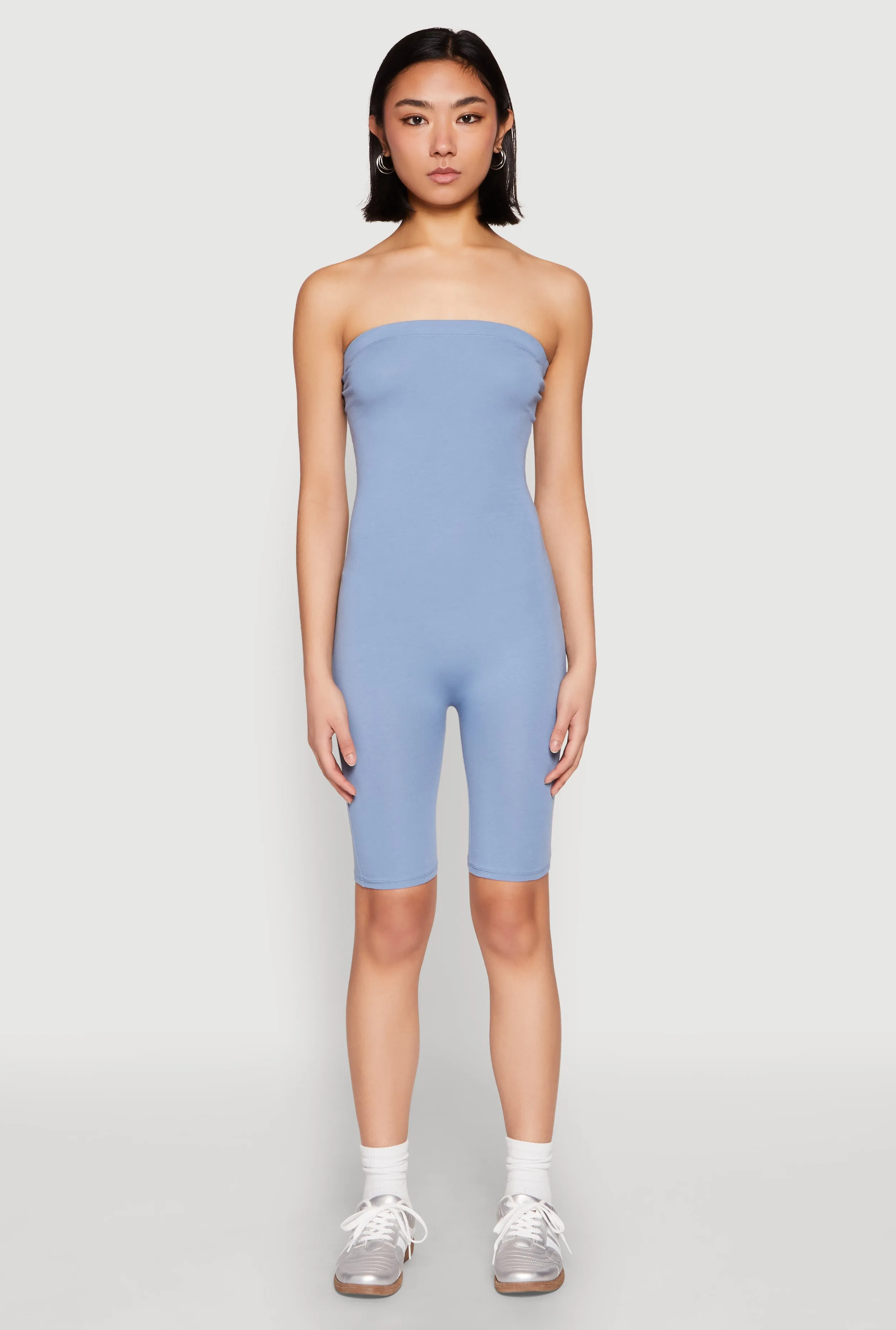 Spandex Strapless Biker Romper sold by Rainbow product image thumbnail 4