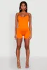 Thin Strap Scoop Neck Romper sold by Rainbow