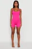 Thin Strap Scoop Neck Romper sold by Rainbow