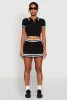 Varsity Stripe Detail Mini Pleated Skirt sold by Rainbow