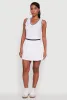 Stylish Pleated Varsity Stripe Skater Dress sold by Rainbow