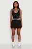 Stylish Pleated Varsity Stripe Skater Dress sold by Rainbow