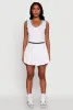 Stylish Pleated Varsity Stripe Skater Dress sold by Rainbow