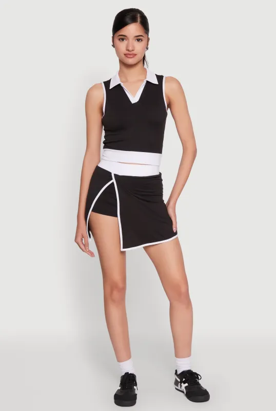 Contrast Trim Skort sold by Rainbow