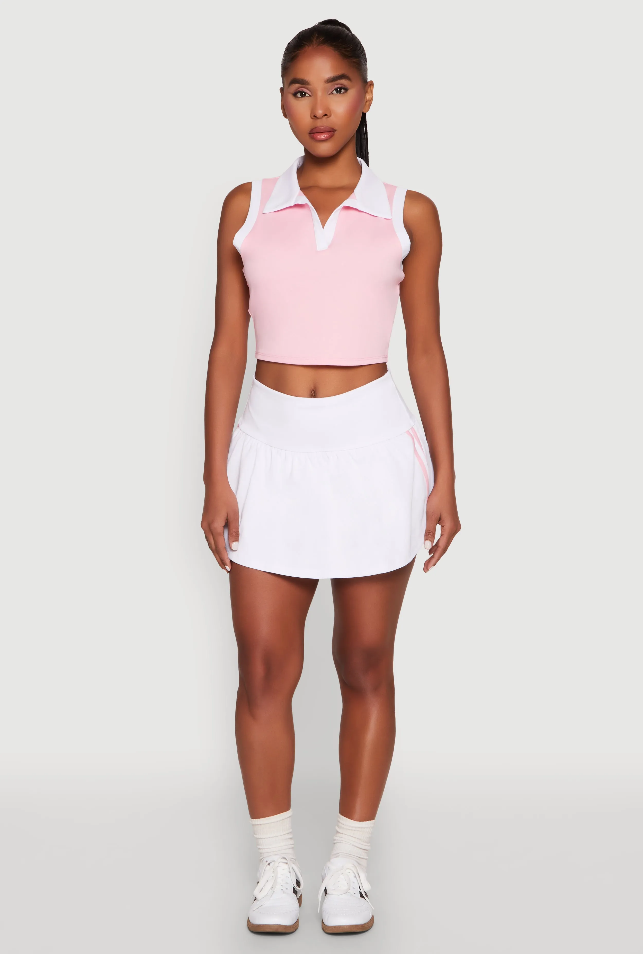 Varsity Striped Drop Waist Skort sold by Rainbow product image thumbnail 2