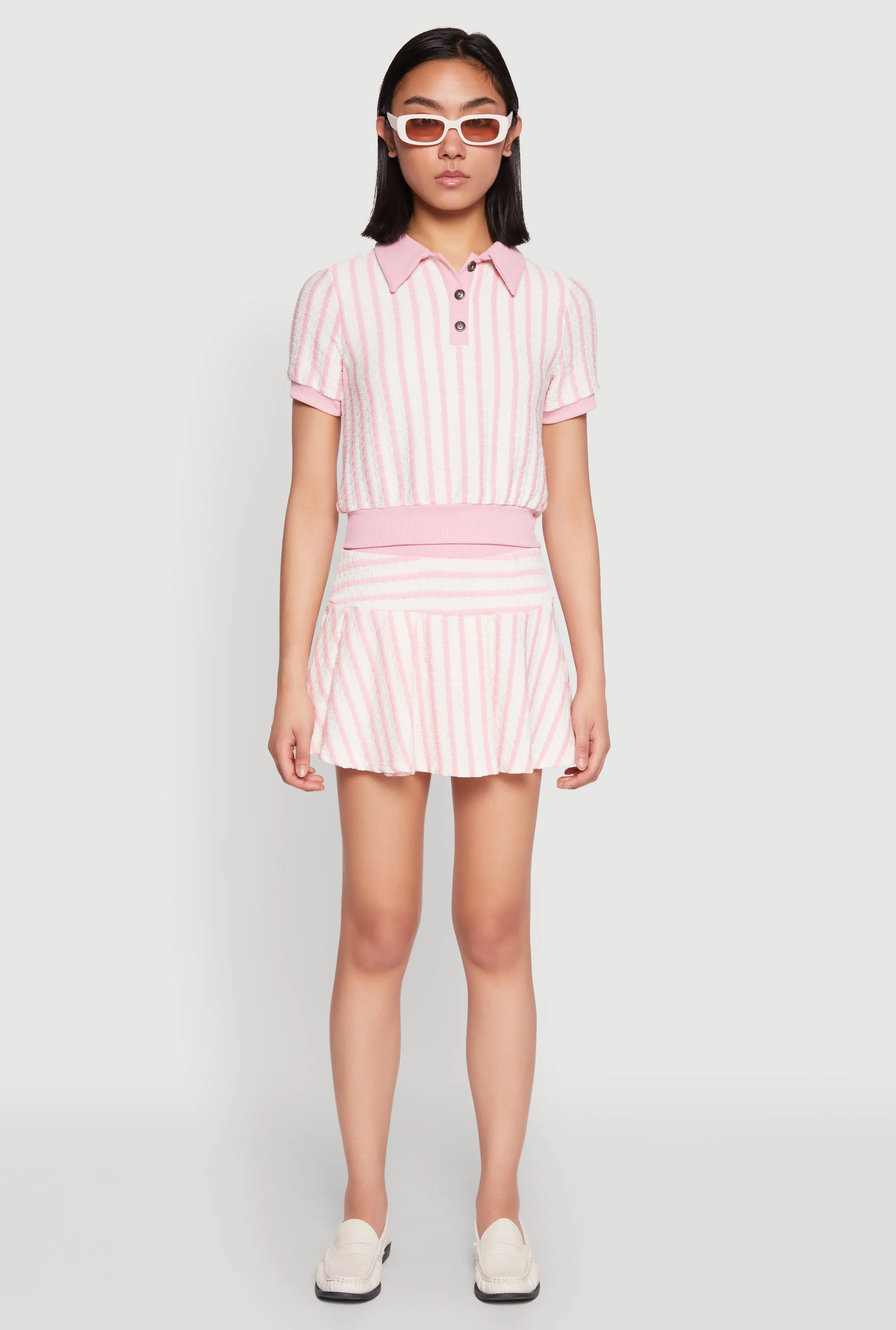 Textured Knit Striped Mini Skirt sold by Rainbow product image thumbnail 2