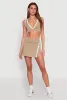 Contrast Trim Side Slit Skort sold by Rainbow