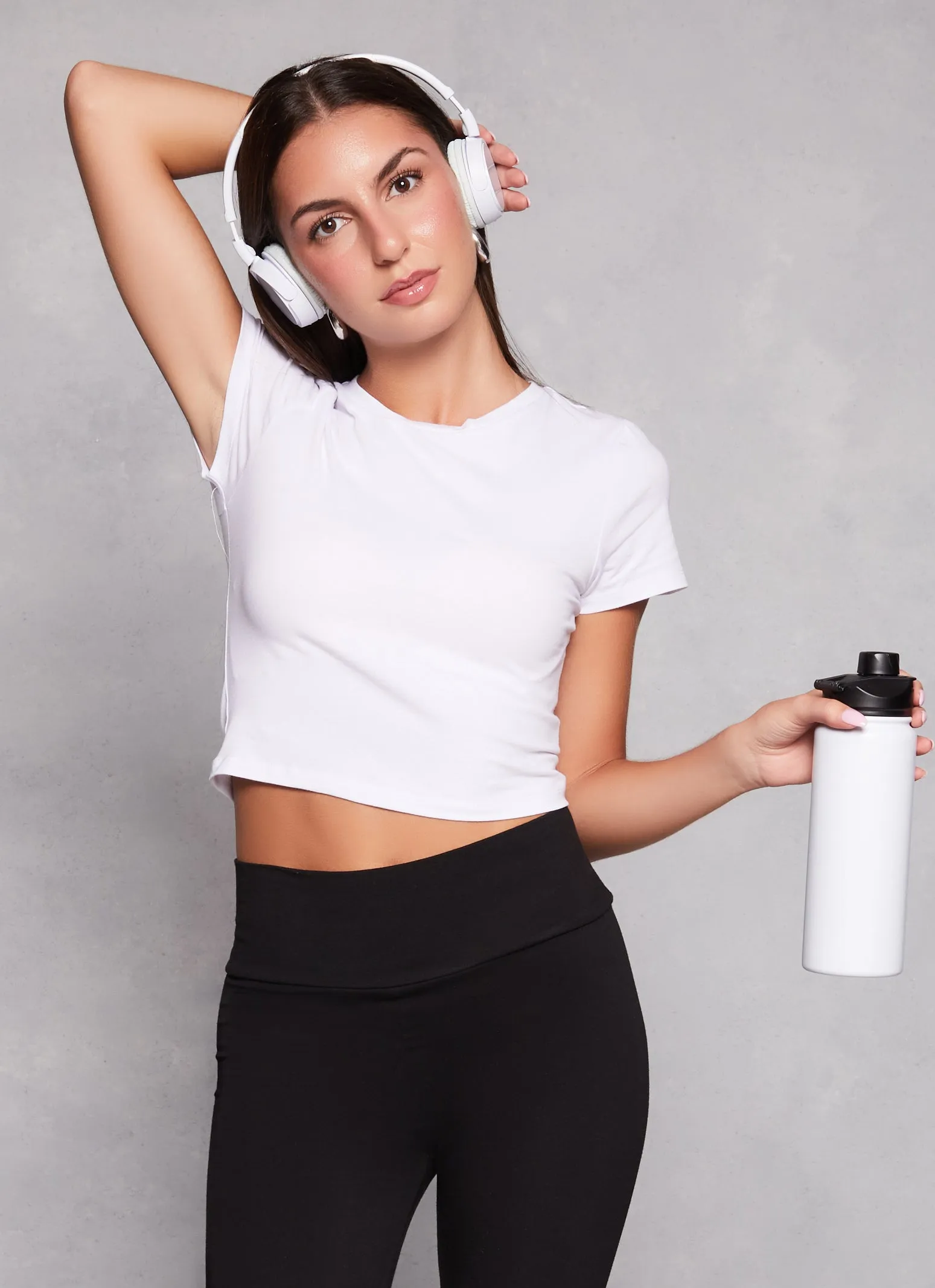 Basic Crew Neck Cropped Tee sold by Rainbow product image thumbnail 3