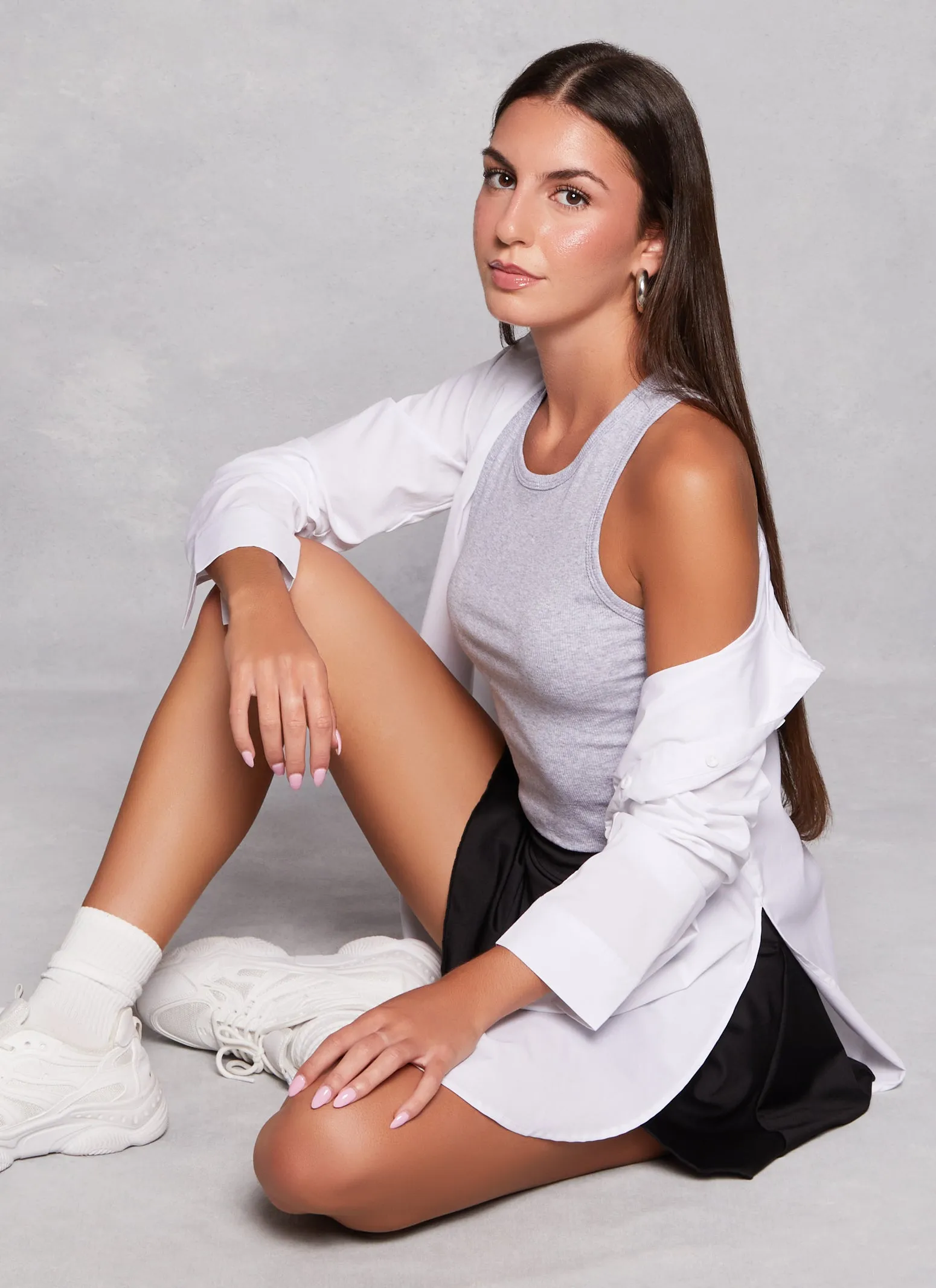 Basic Cropped Racerback Tank Top sold by Rainbow product image thumbnail 2