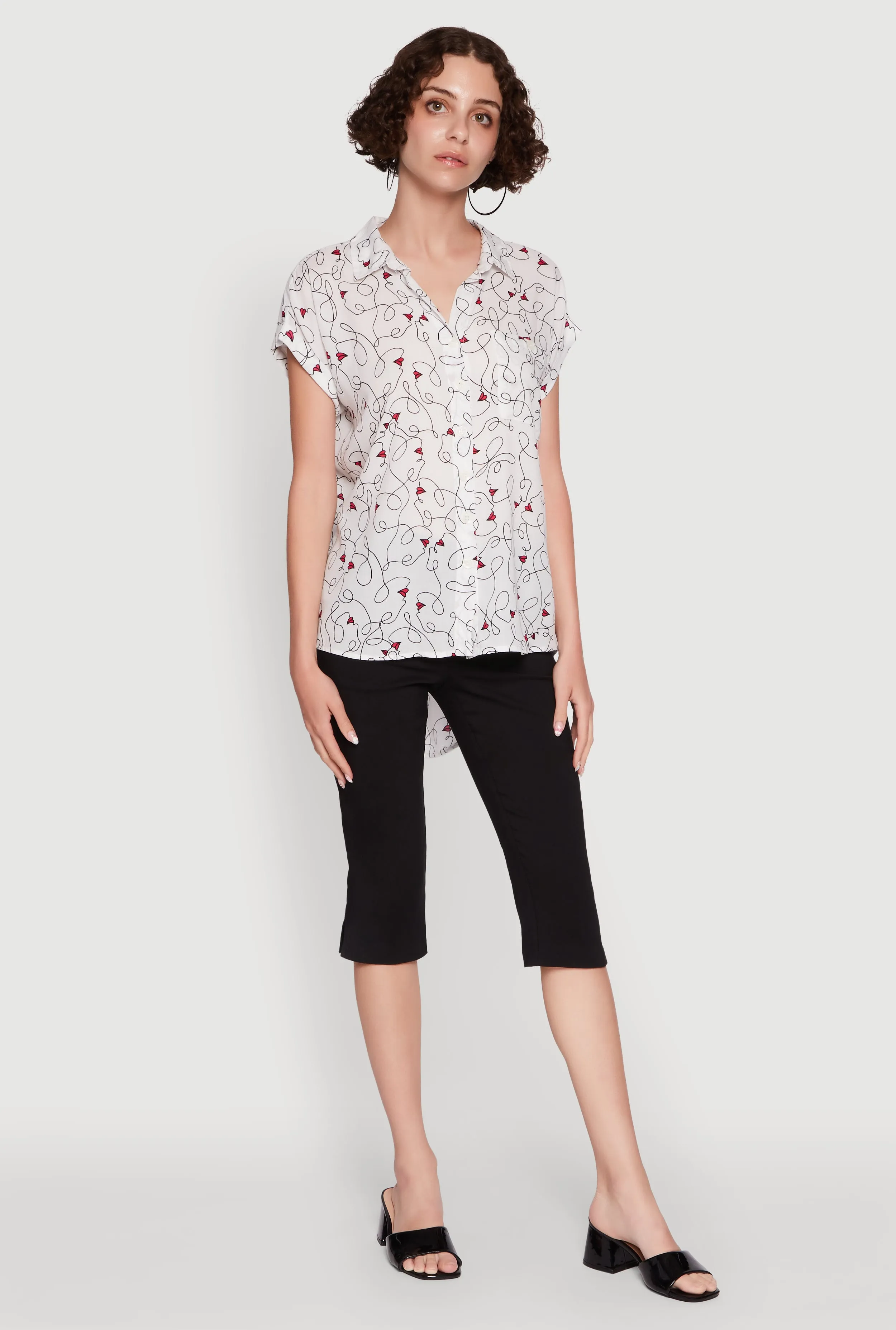 Trendy Classic Fit Abstract Face Print Shirt sold by Rainbow product image thumbnail 2