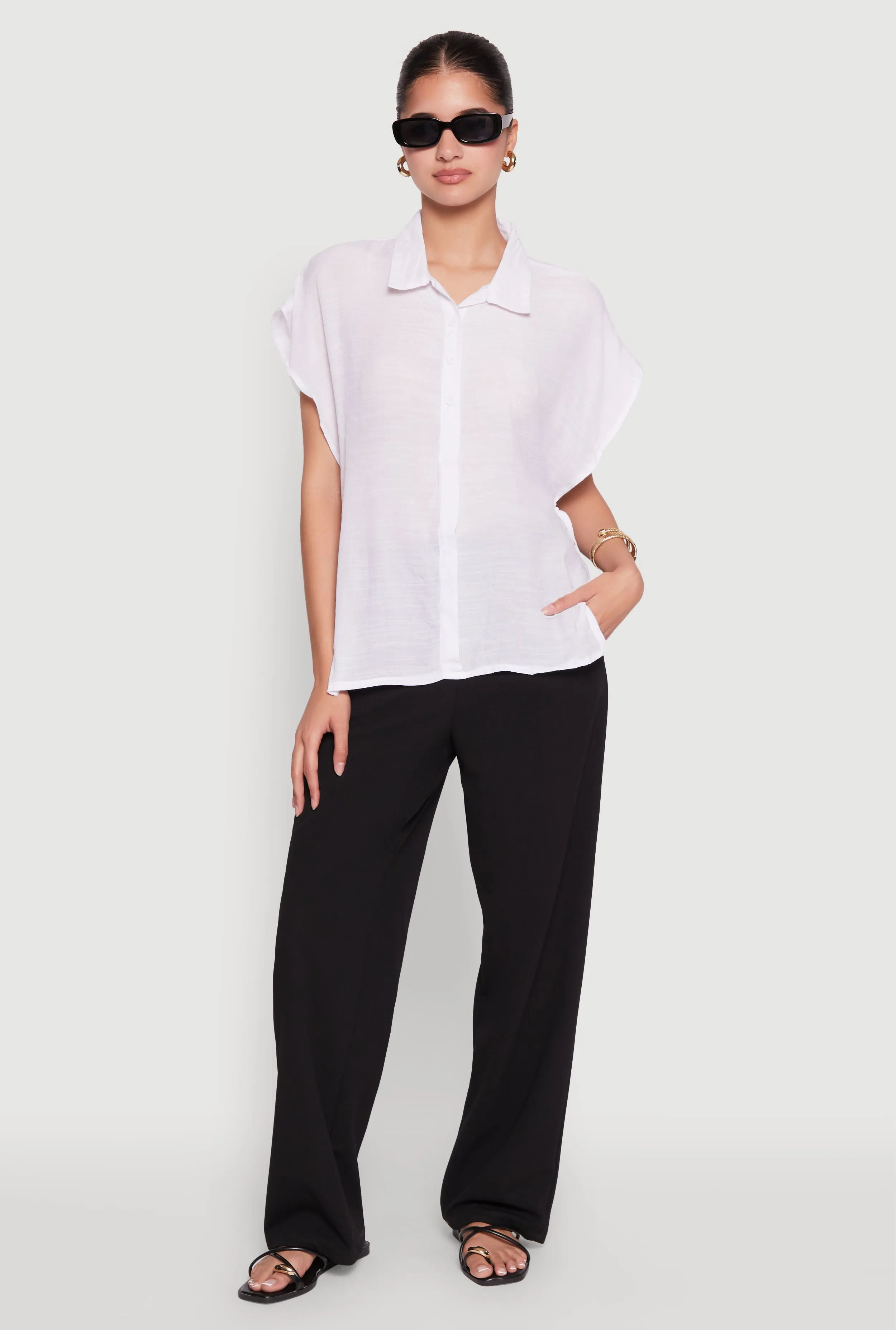 Side Tie Dolman Sleeve Top sold by Rainbow product image thumbnail 2