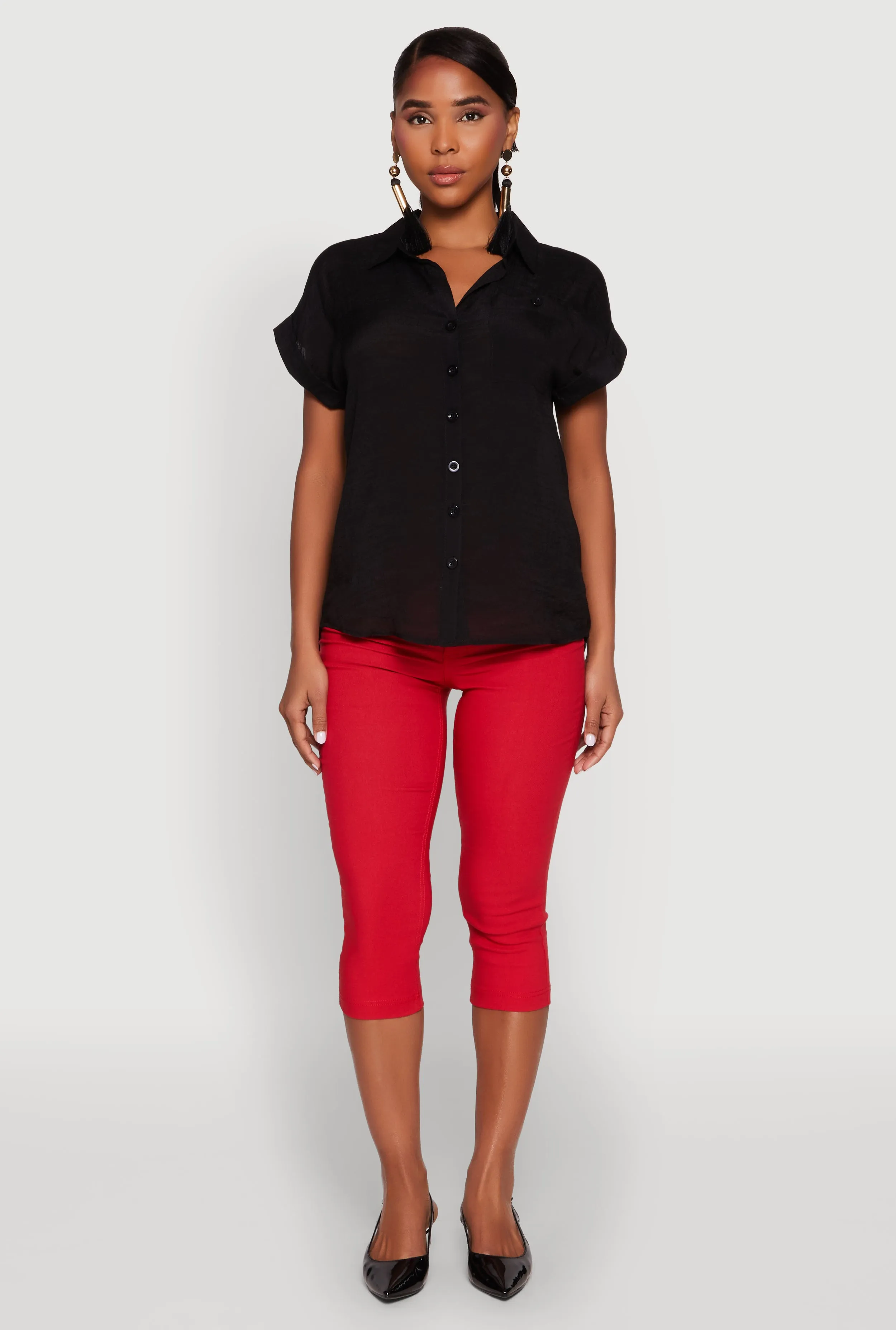 Fixed Cuff Button Front Shirt sold by Rainbow