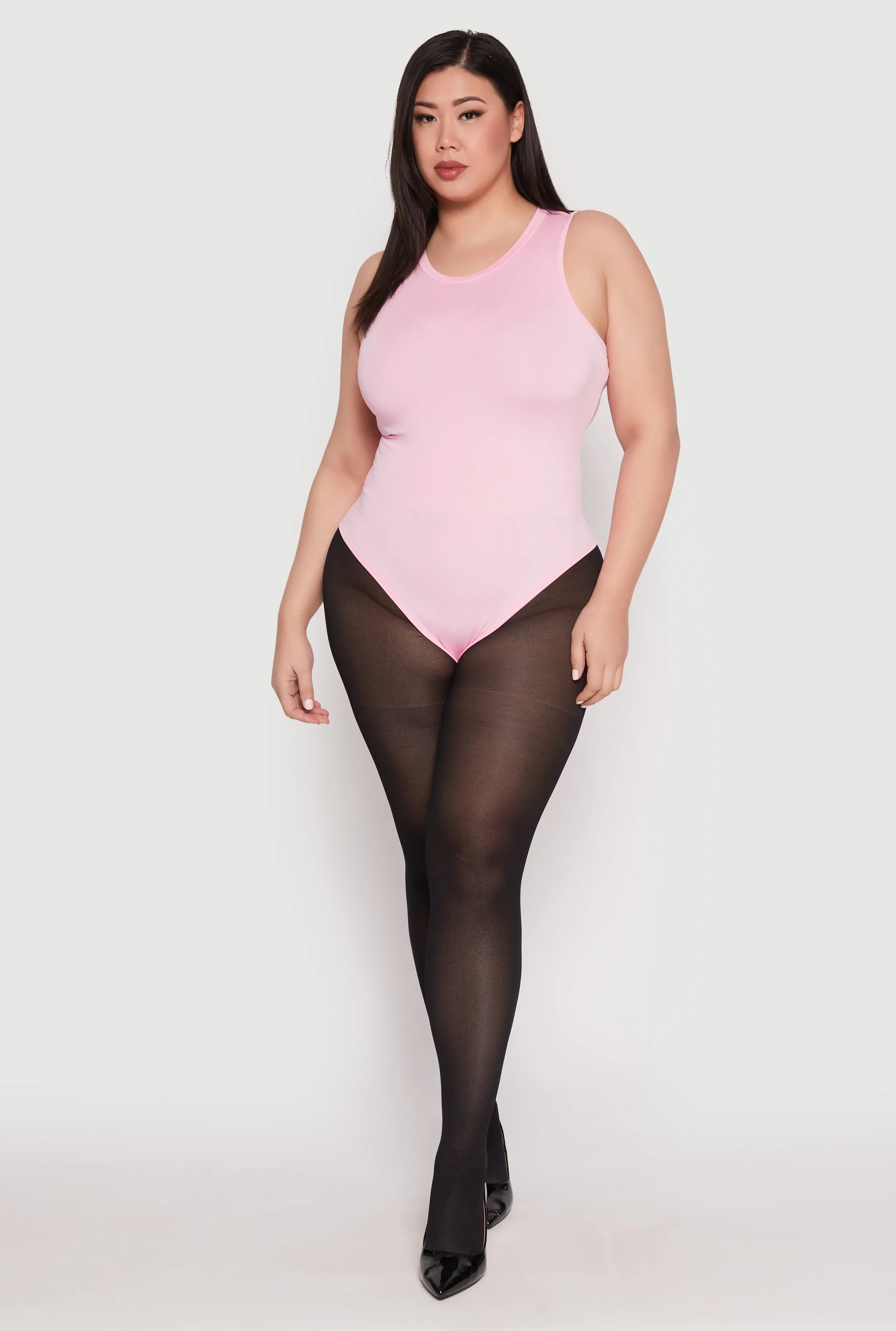 Plus Size Daisy Crew Neck Tank Bodysuit sold by Rainbow product image thumbnail 4