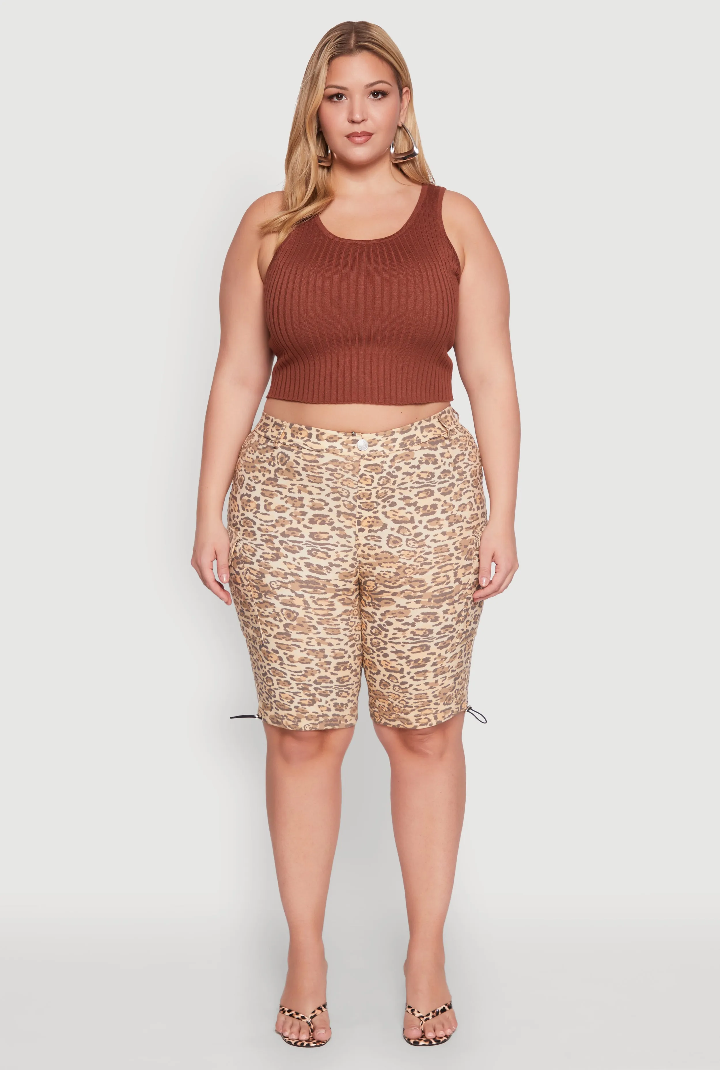 Plus Size Hyper Stretch Cargo Bermuda Shorts sold by Rainbow product image thumbnail 2