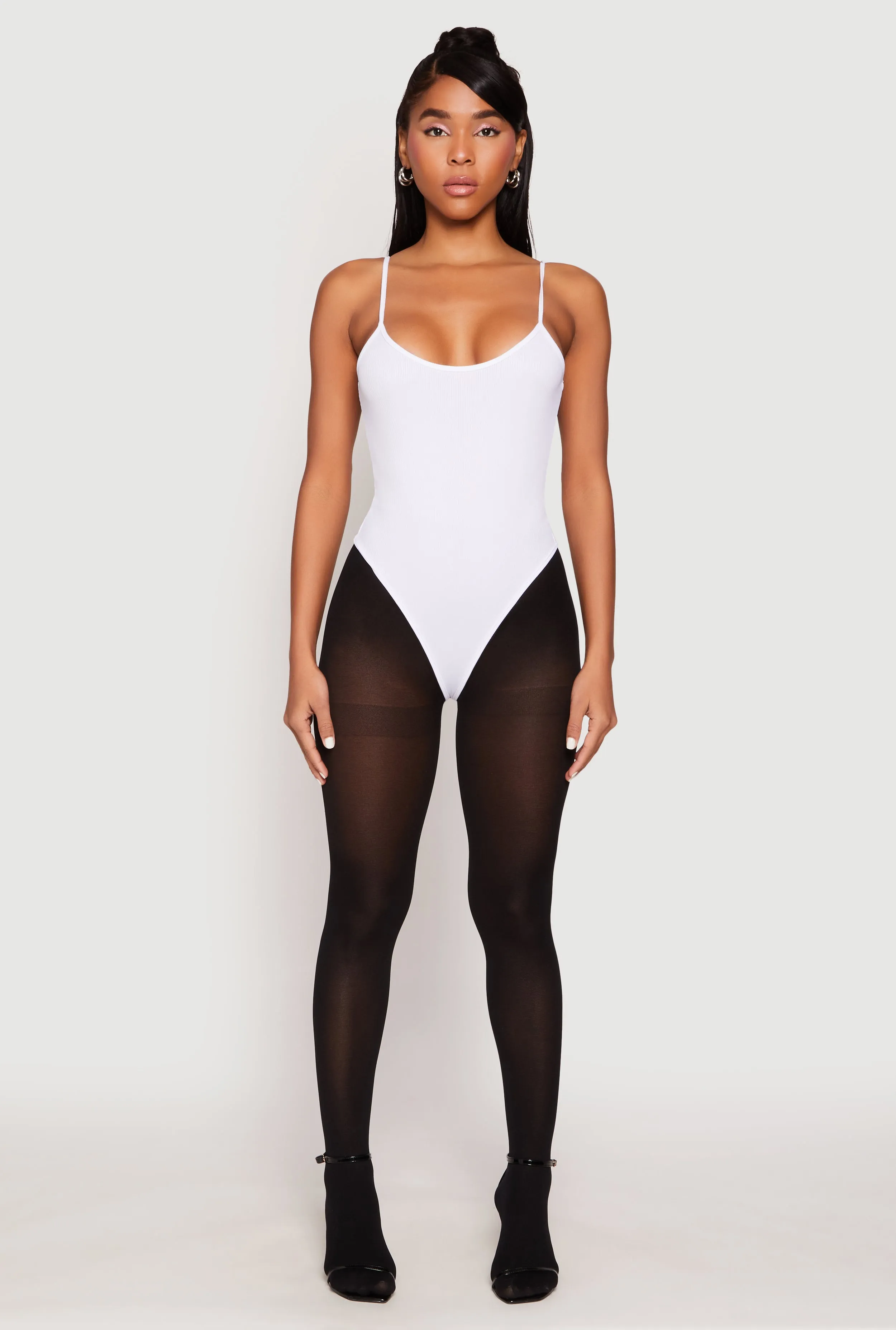 Daisy Rib Knit Cami Thong Bodysuit sold by Rainbow product image thumbnail 2
