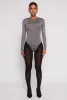 Daisy Crew Neck Long Sleeve Bodysuit sold by Rainbow