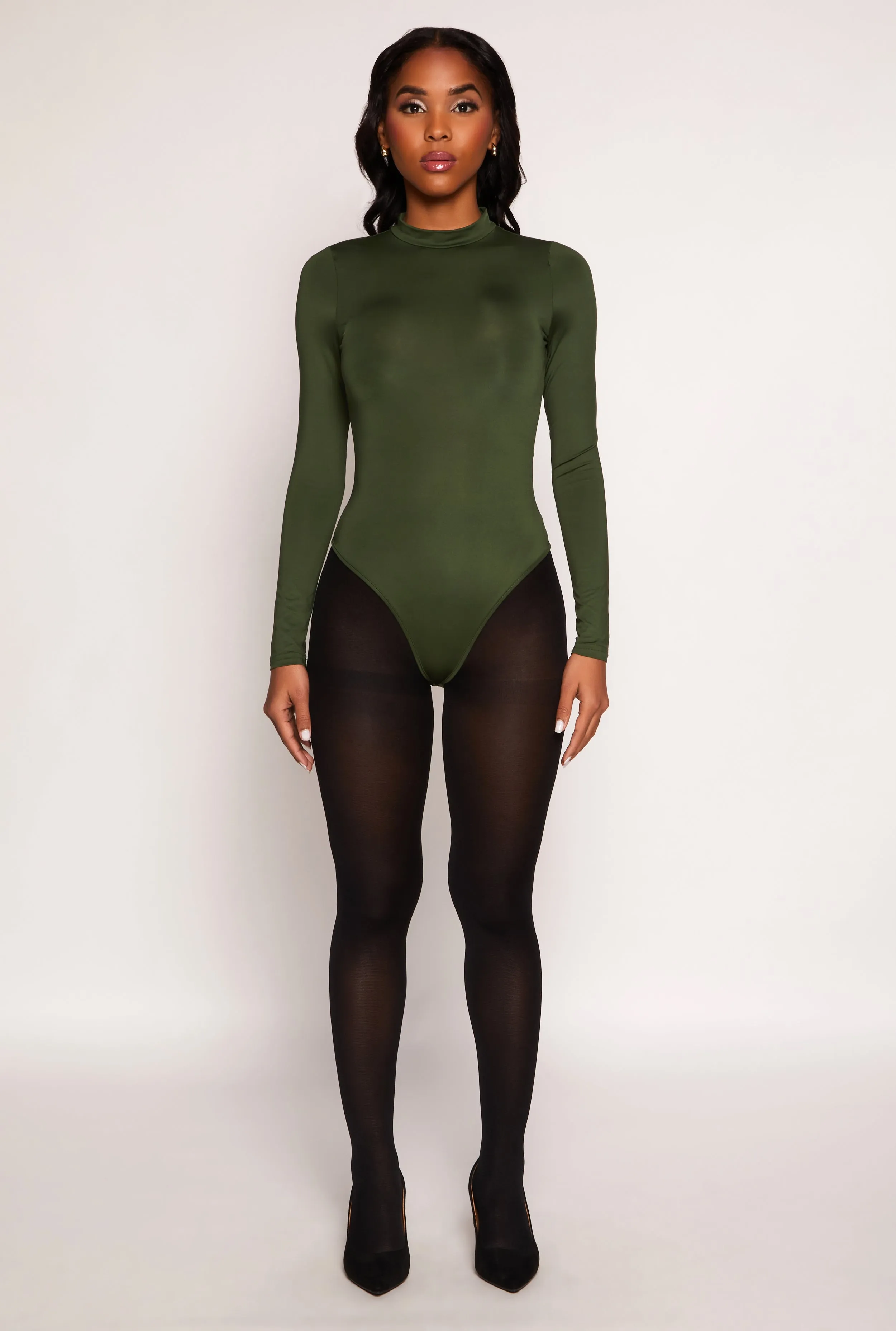 Daisy Mock Neck Long Sleeve Bodysuit sold by Rainbow product image thumbnail 5