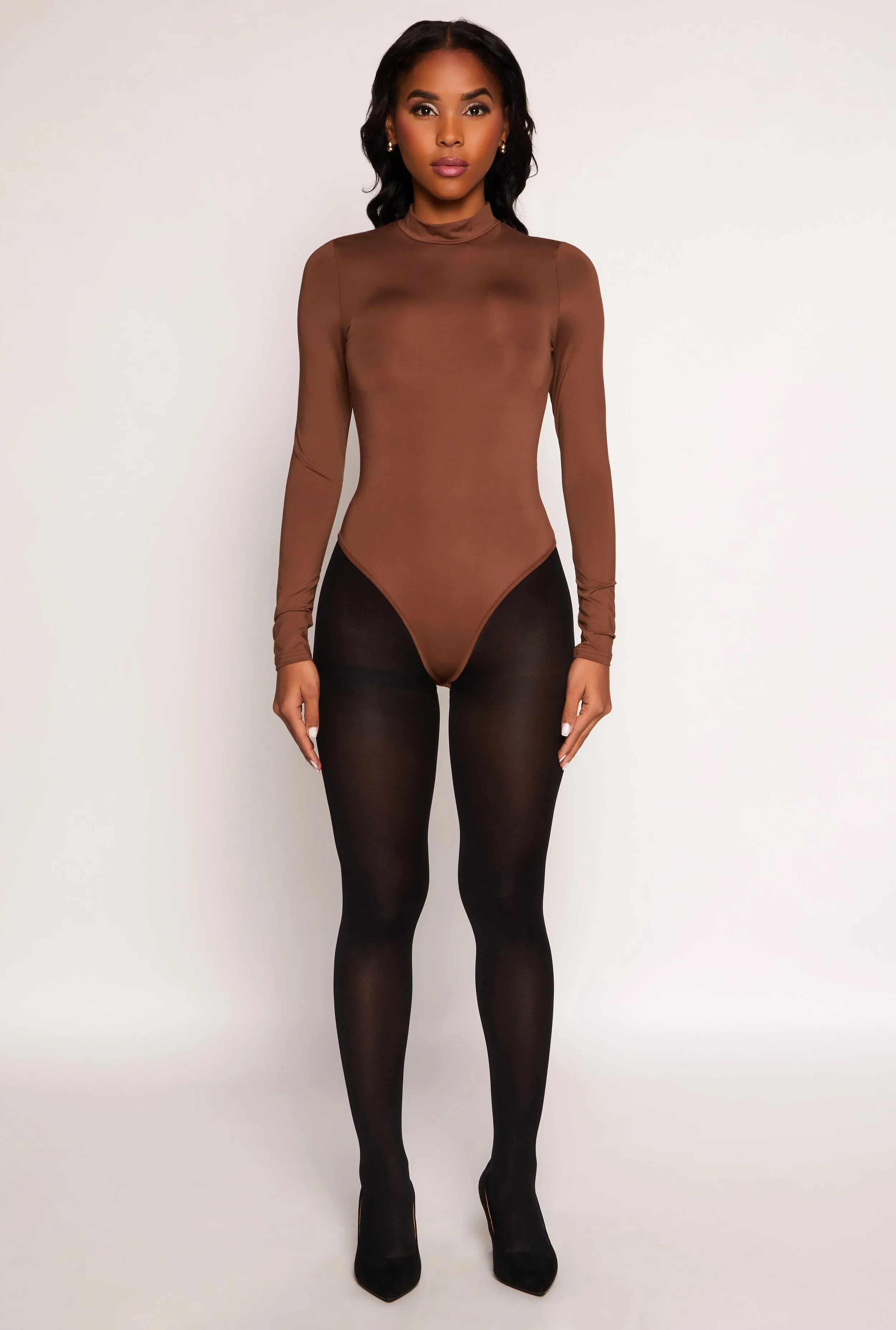 Daisy Mock Neck Long Sleeve Bodysuit sold by Rainbow product image thumbnail 3